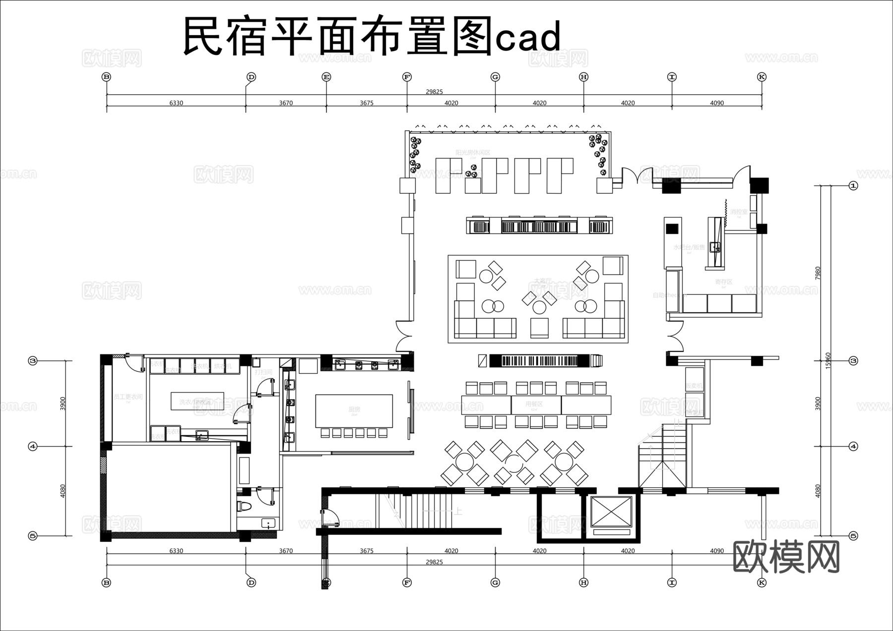 民宿平面图cadcad施工图