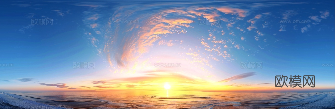 曙光落日黄昏_天空