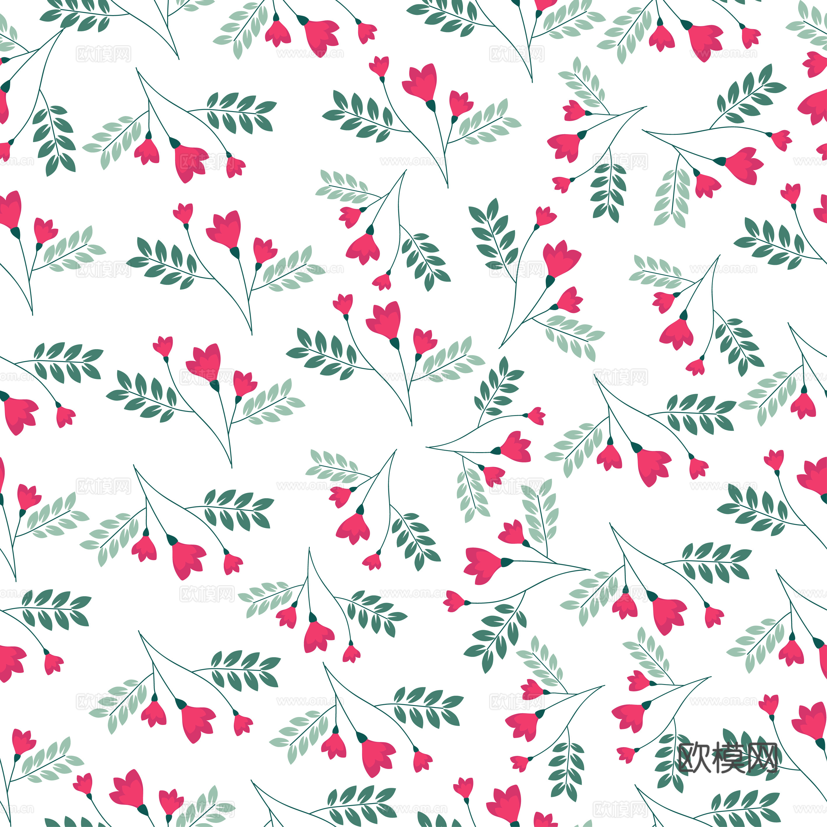 现代植物壁纸墙布