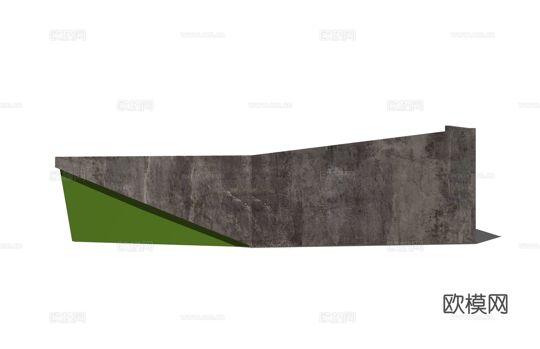 办公空间 办公 公司前台 大厅su模型