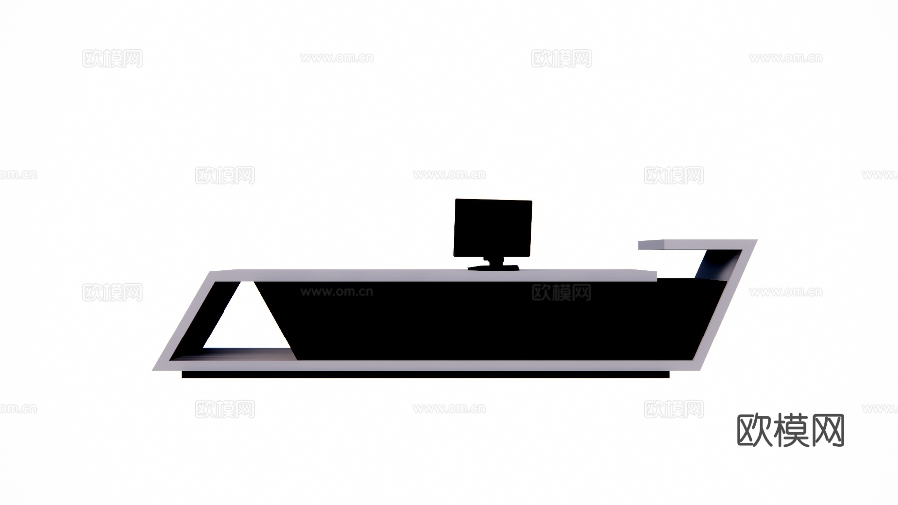 前台 工位 大厅 前台接待 办公室 办公su模型