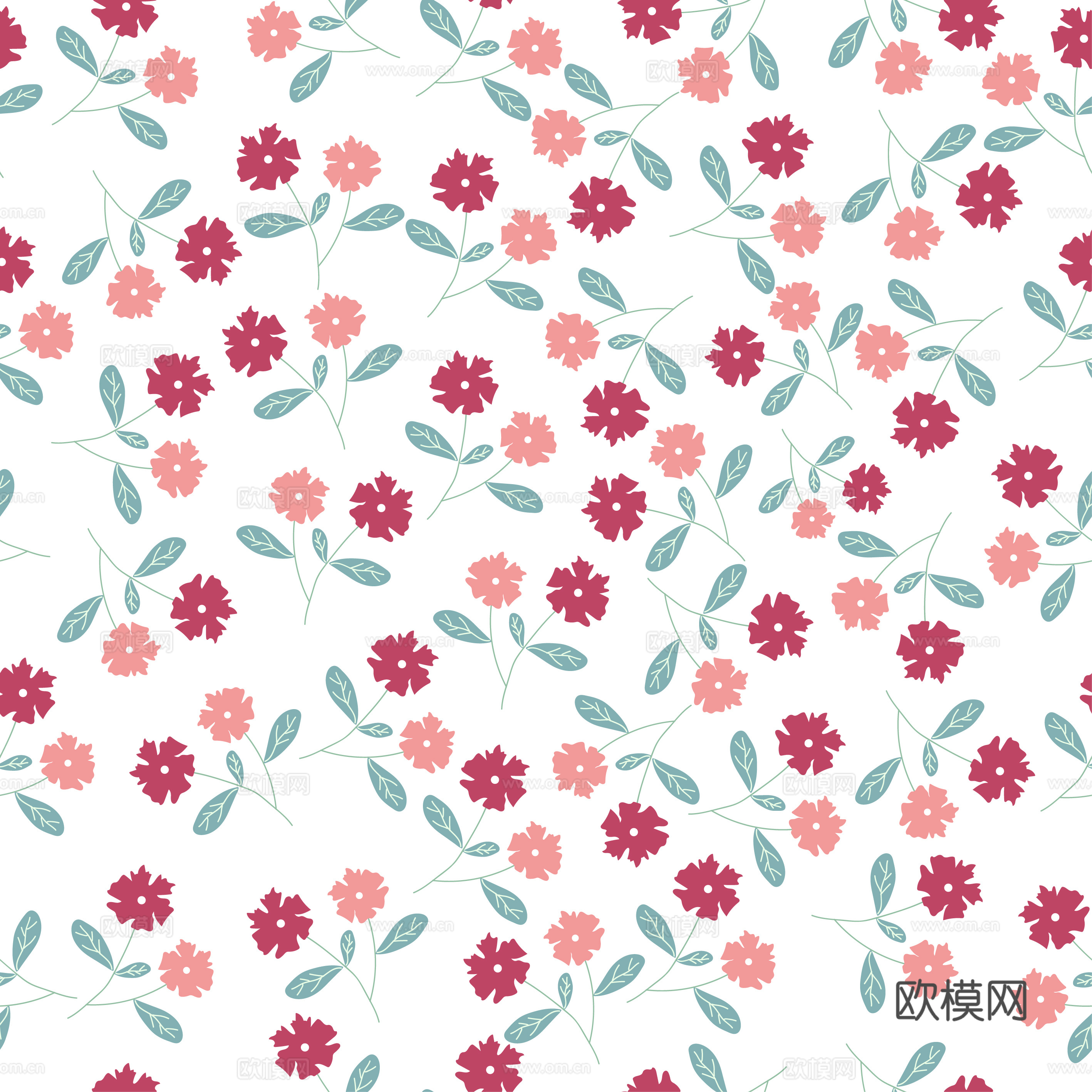 现代植物壁纸墙布