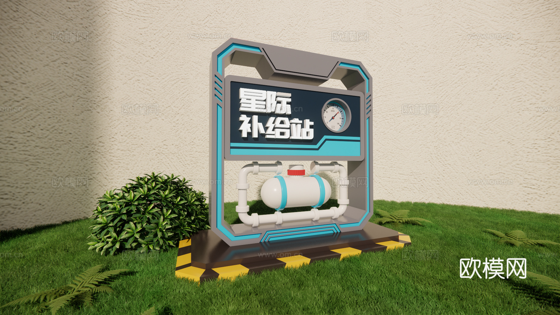 科技美陈 科技导视 公园导视 美陈导视 美陈打卡su模型