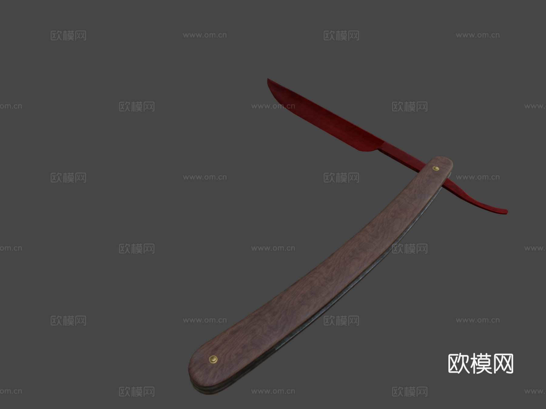 直剃刀木质版辐射迈阿密3d模型下载（渲染图5）