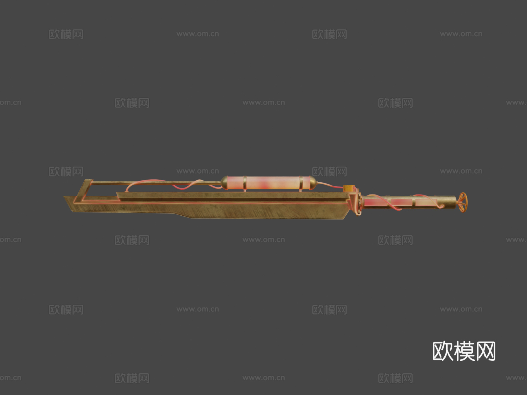 蒸汽朋克金剑发光23d模型下载（渲染图6）