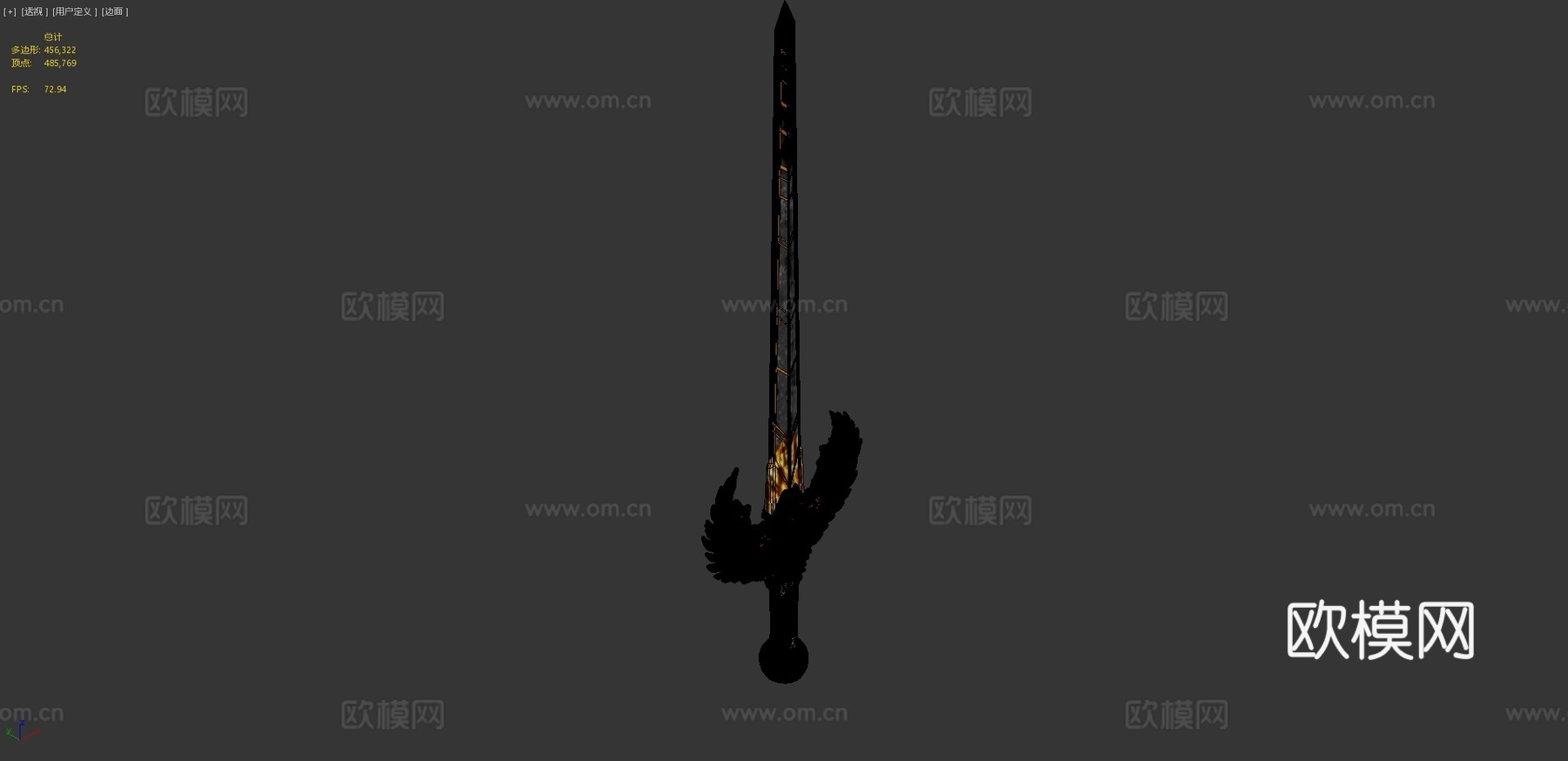 黑暗凤凰剑3d模型下载（渲染图4）