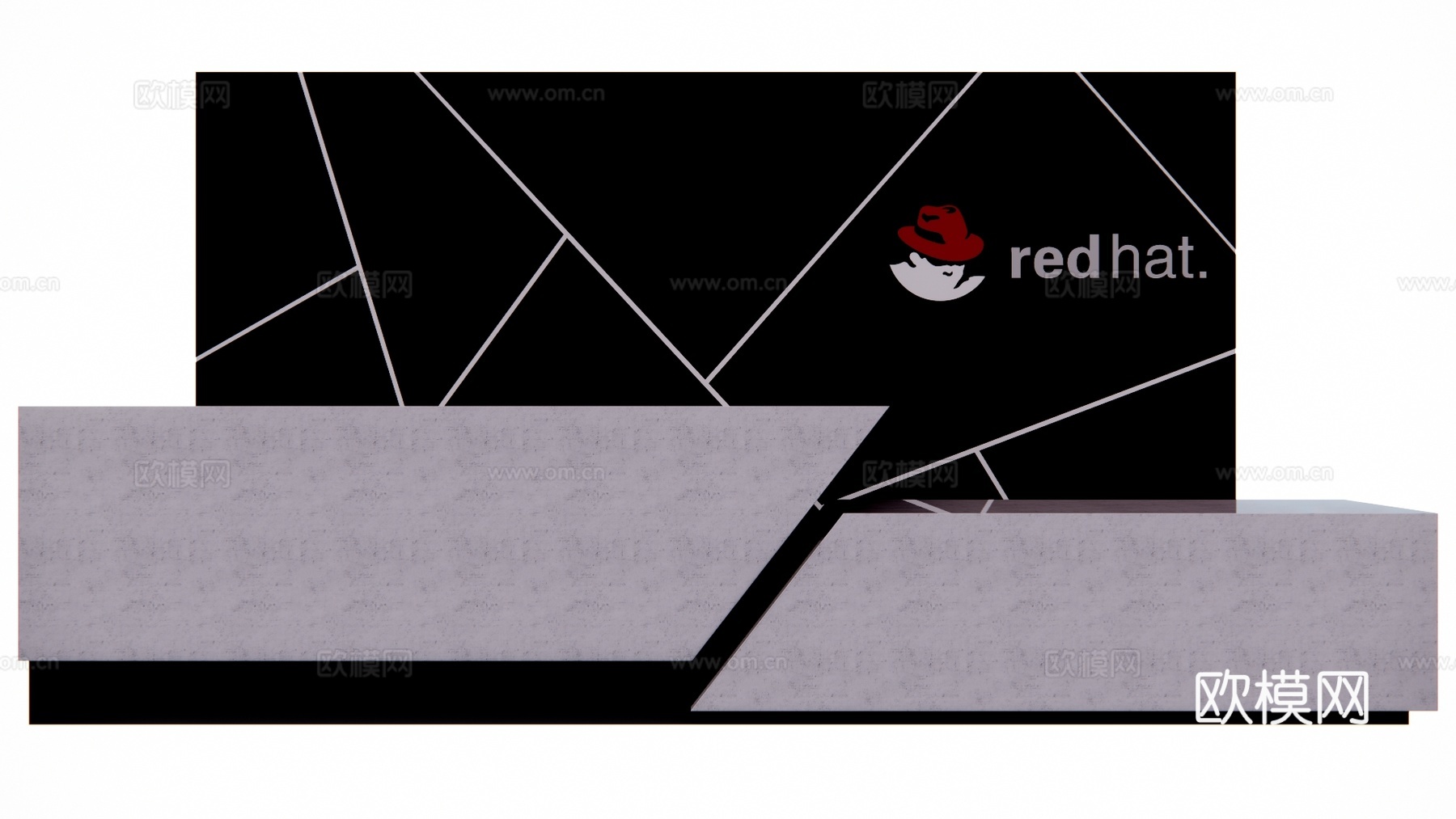 展厅 前台 酒店前台su模型