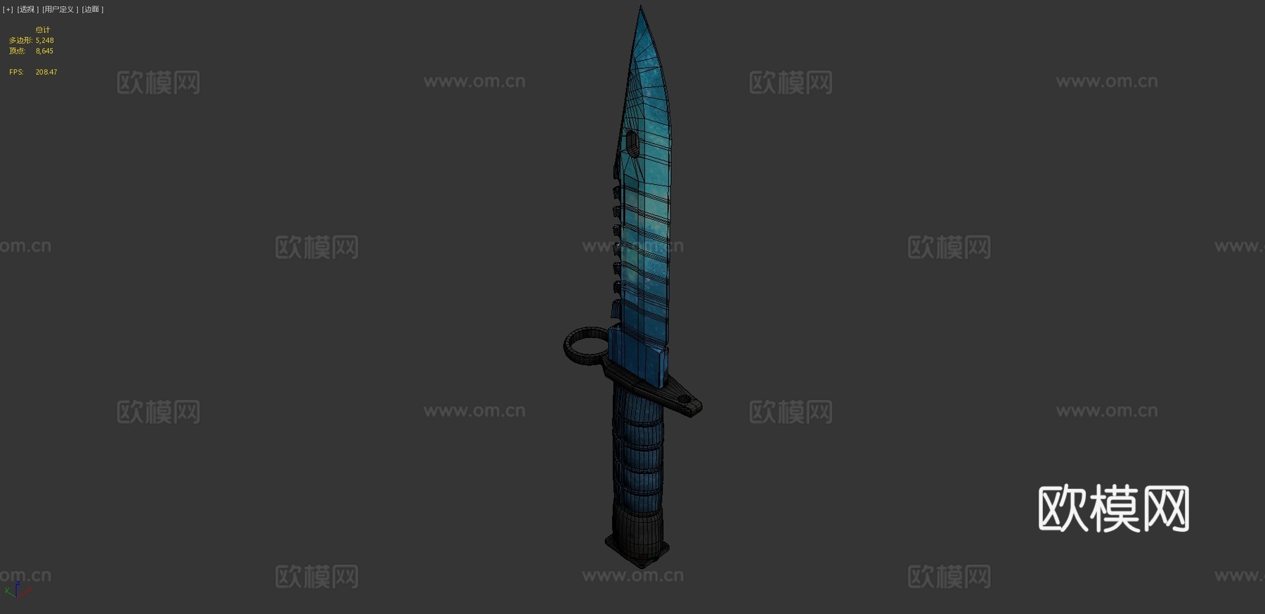 M9刺刀巴拉克西3d模型下载（渲染图4）