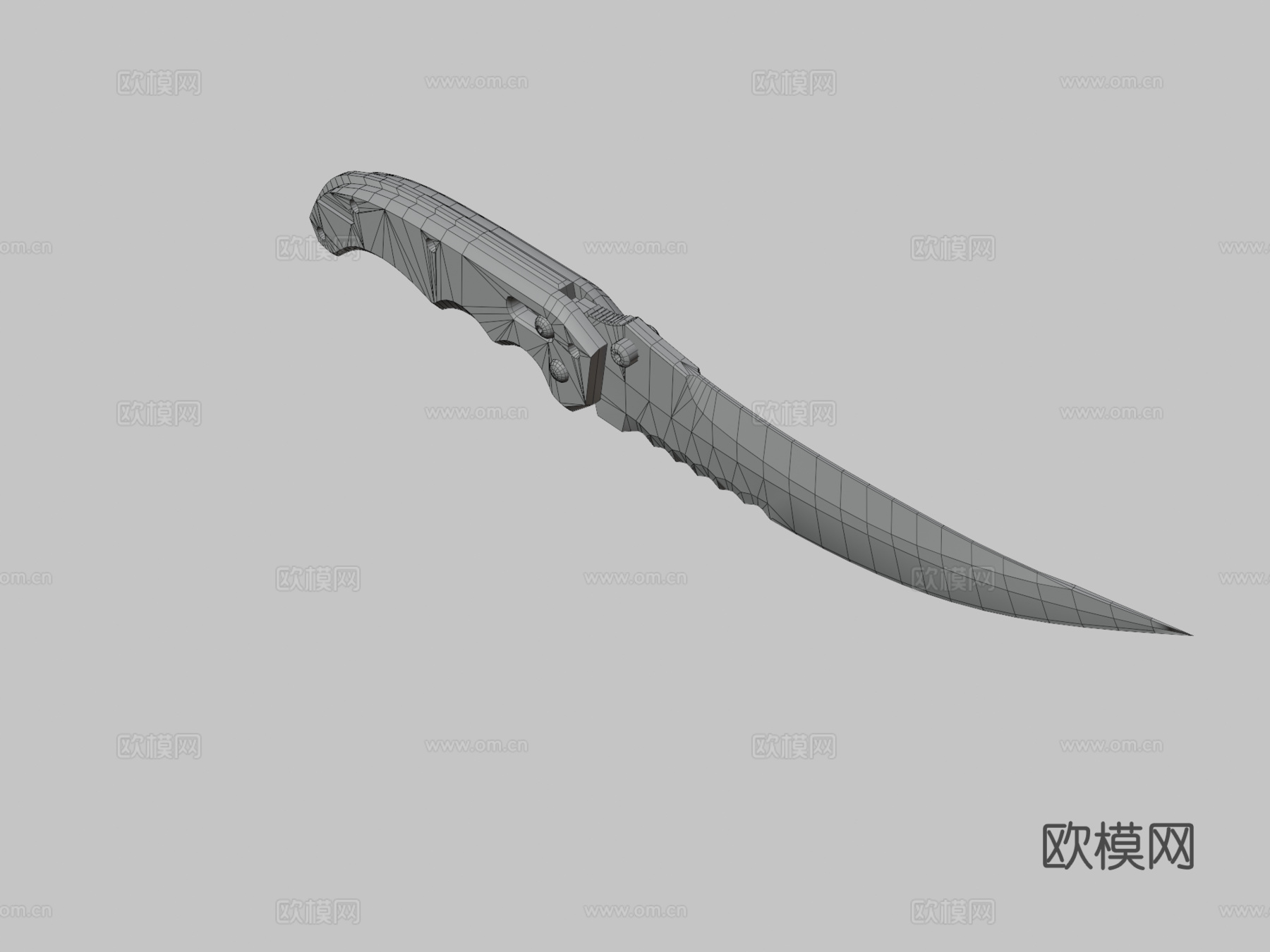 翻转刀钱蒂科3d模型下载（渲染图3）