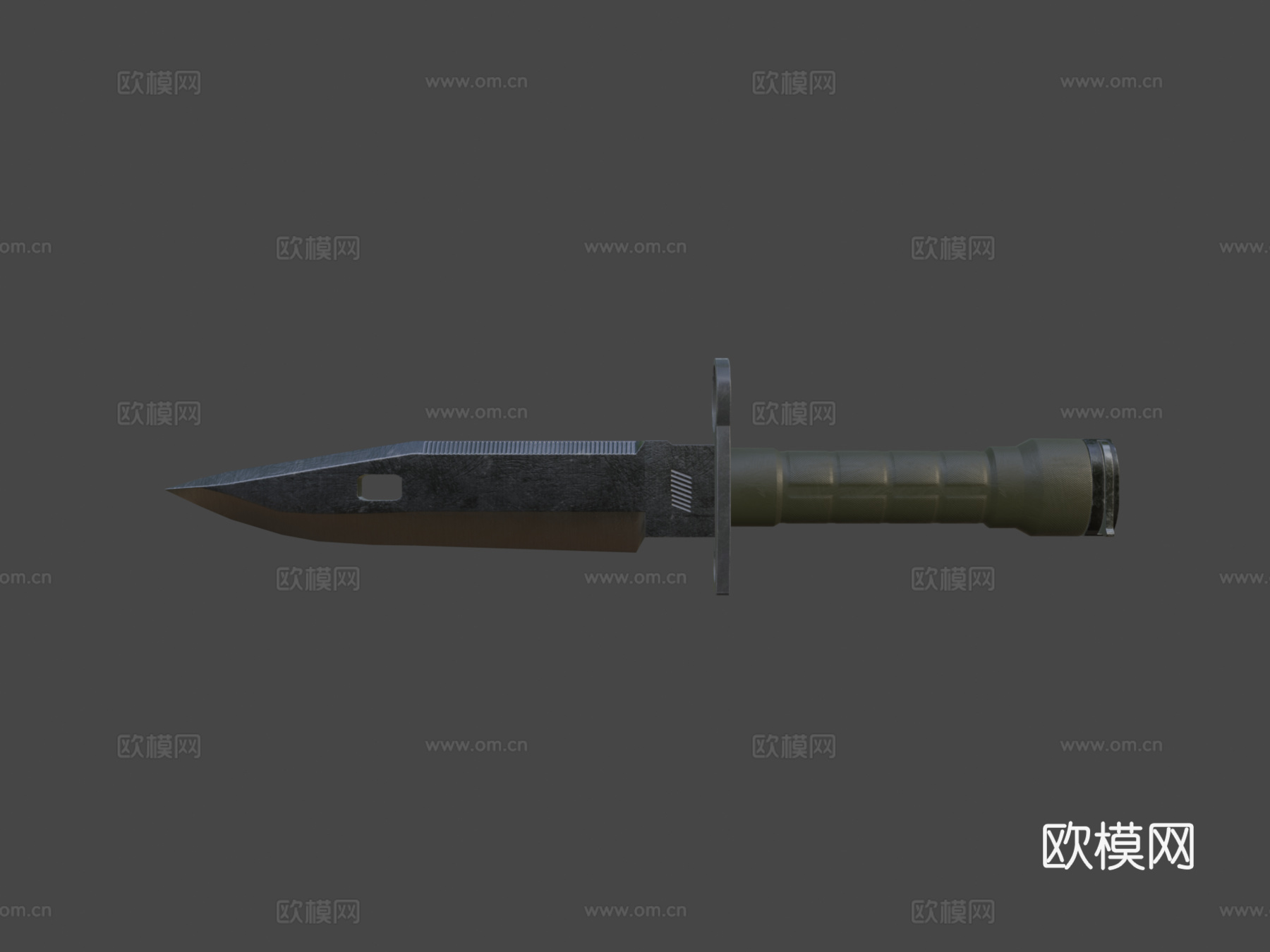 刺刀枪3d模型下载（渲染图5）