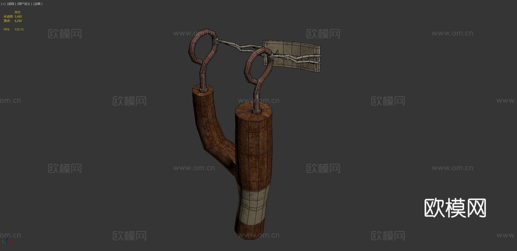 弹弓3d模型下载（渲染图4）
