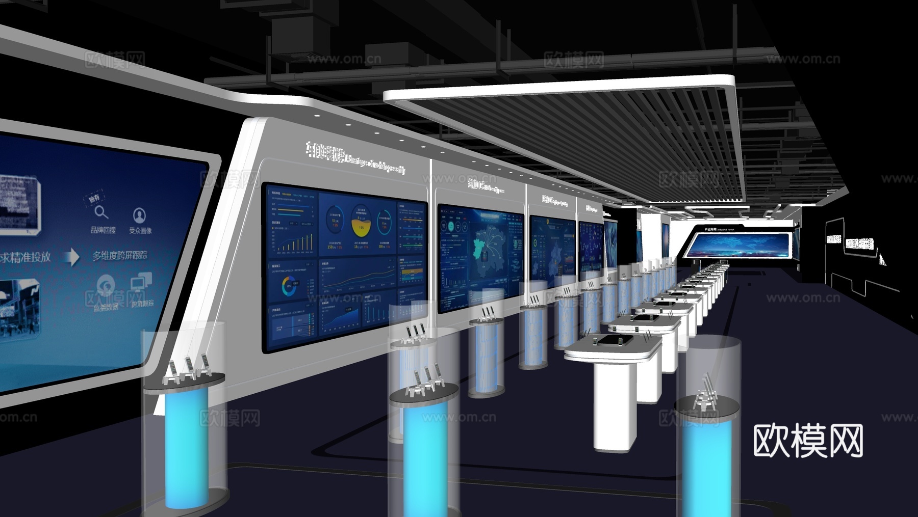 现代科技展厅  企业文化展厅su模型