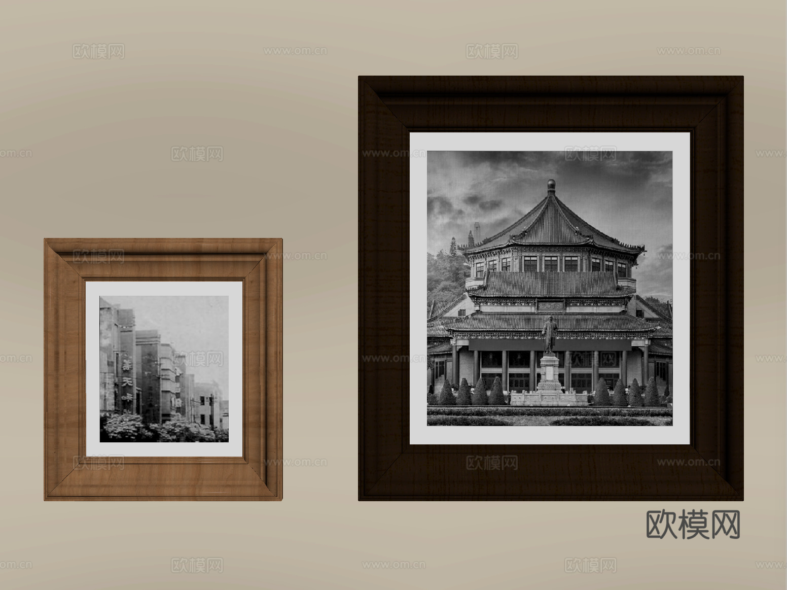 法式中古风挂画 装饰挂画su模型