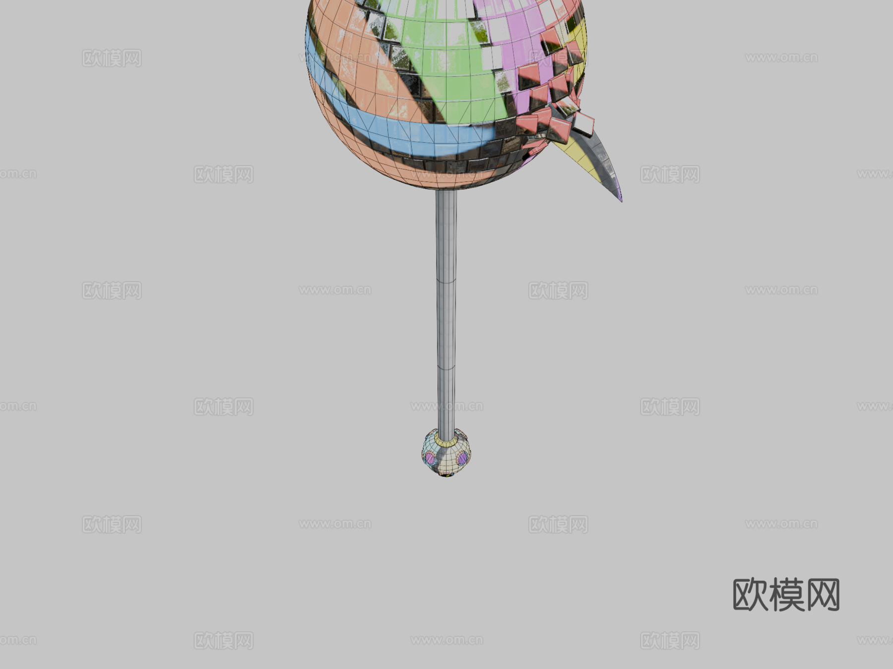 迪斯科斗殴收割工具3d模型下载（渲染图2）