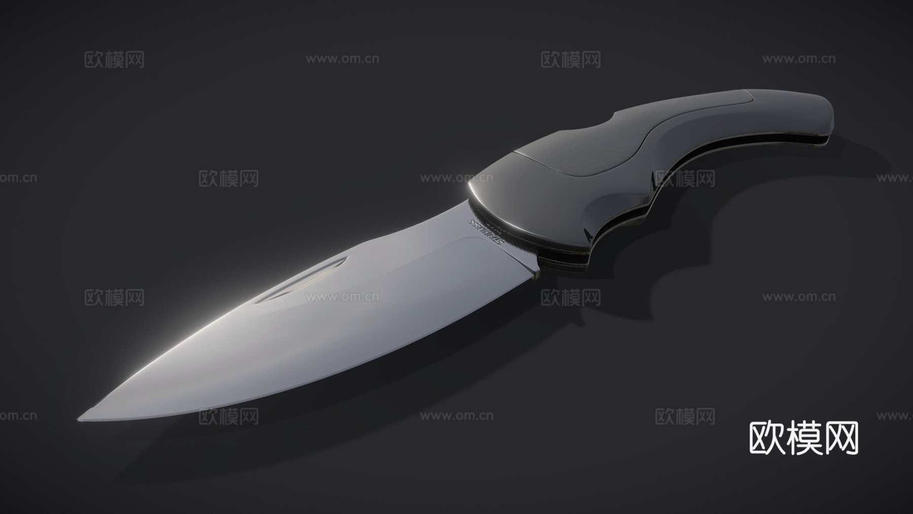 折叠刀3d模型下载（渲染图1）