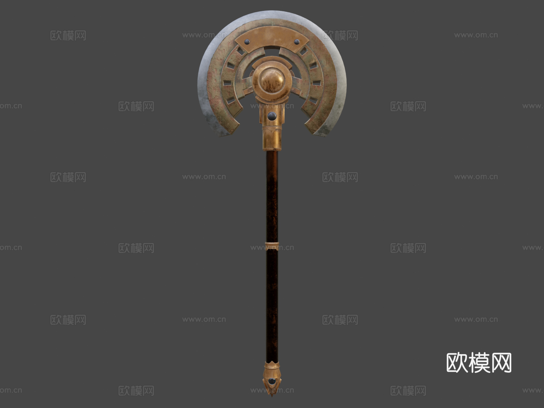 矮人战斧3d模型下载（渲染图7）