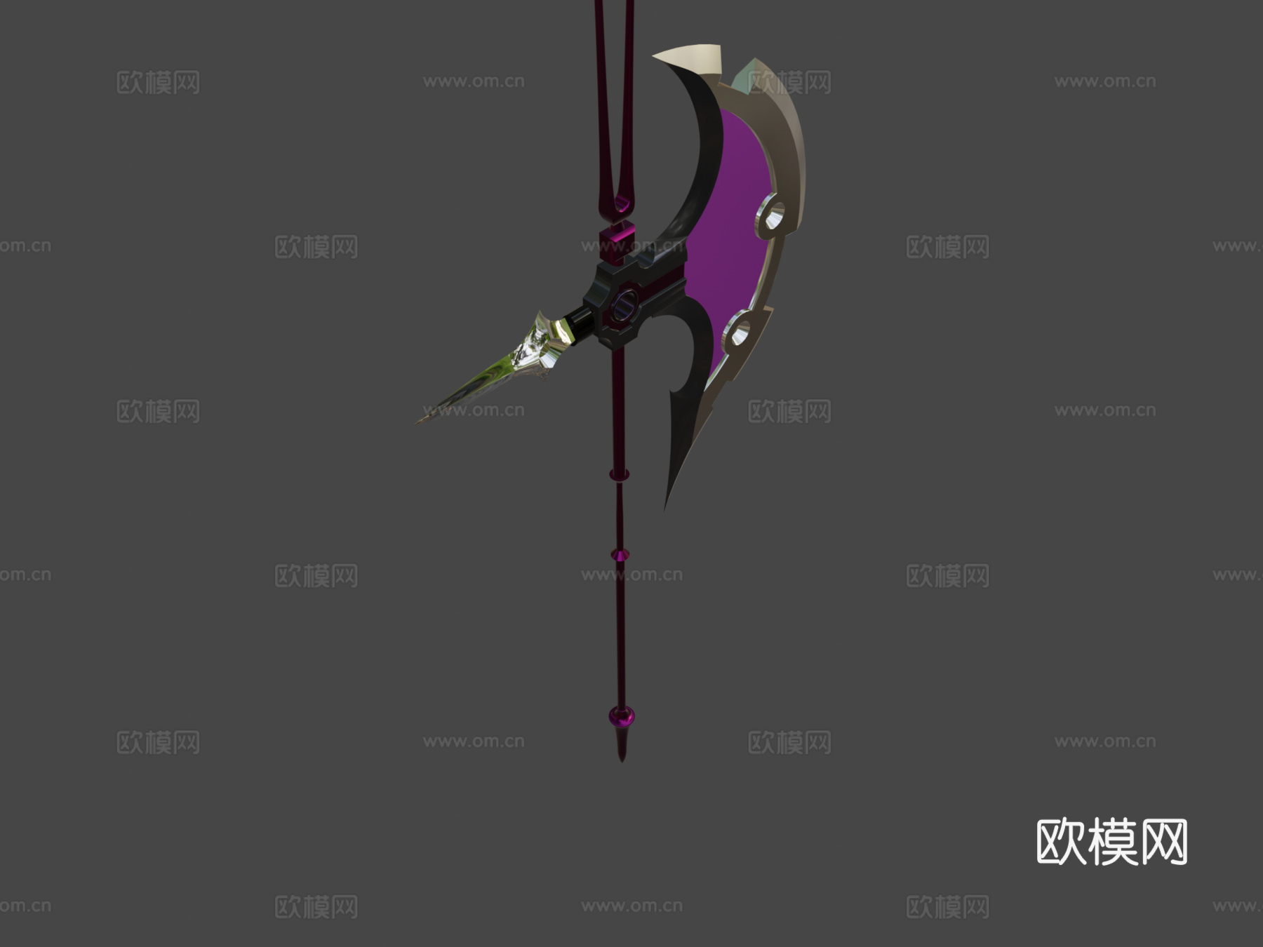 罗丽墨丘利的戟制作中3d模型下载（渲染图7）