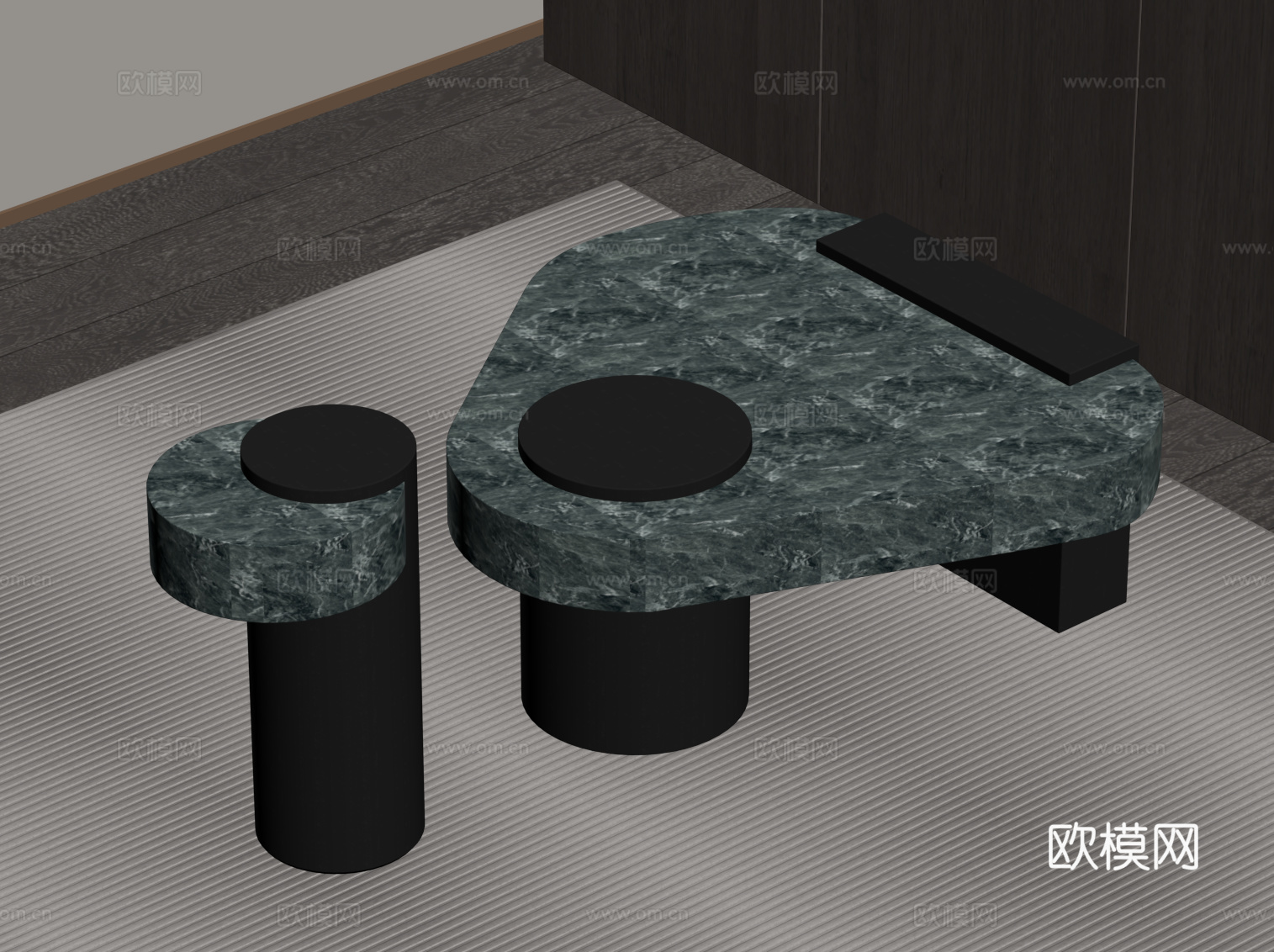 意式茶几su模型