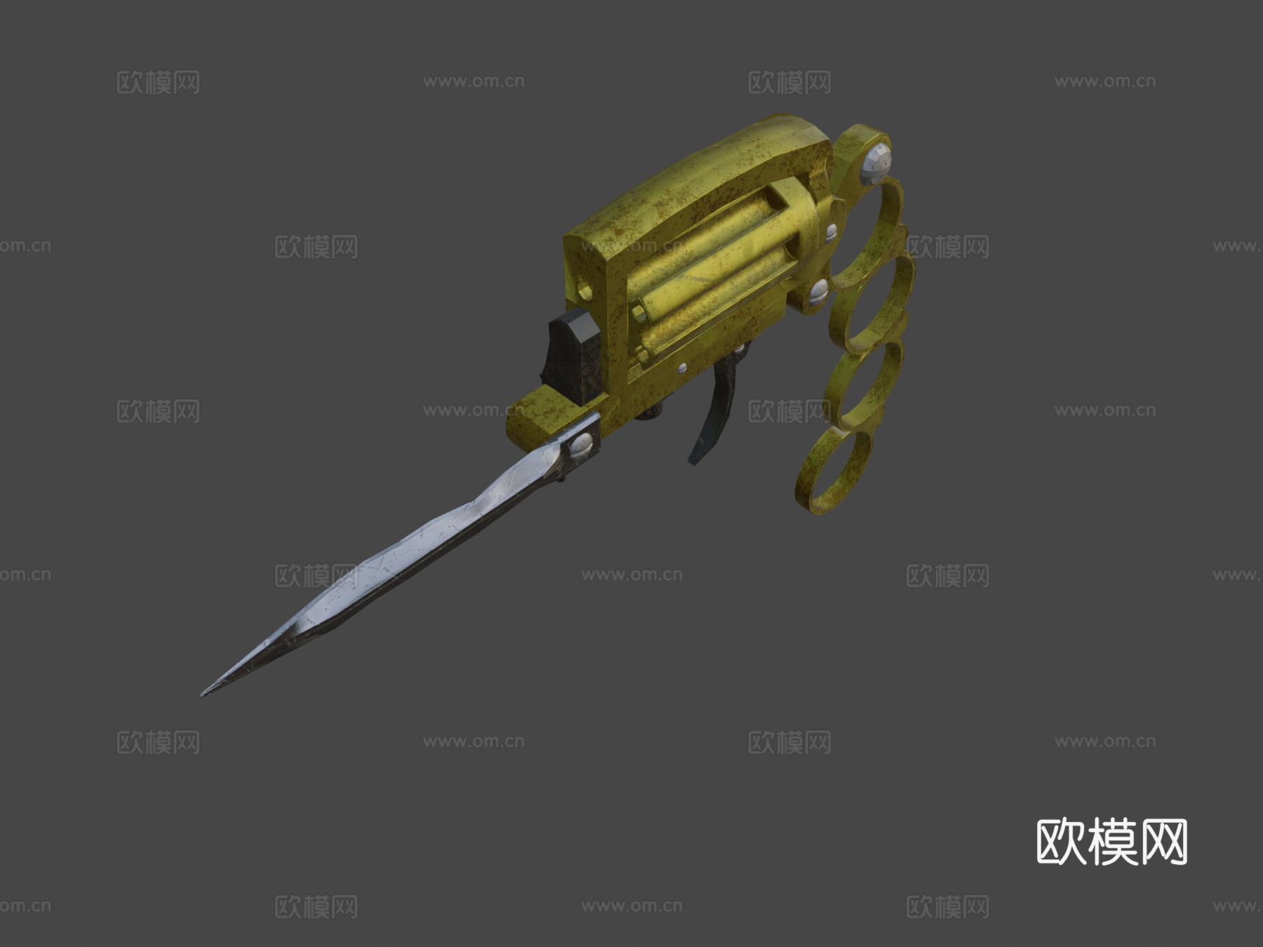 阿帕奇左轮3d模型下载（渲染图7）