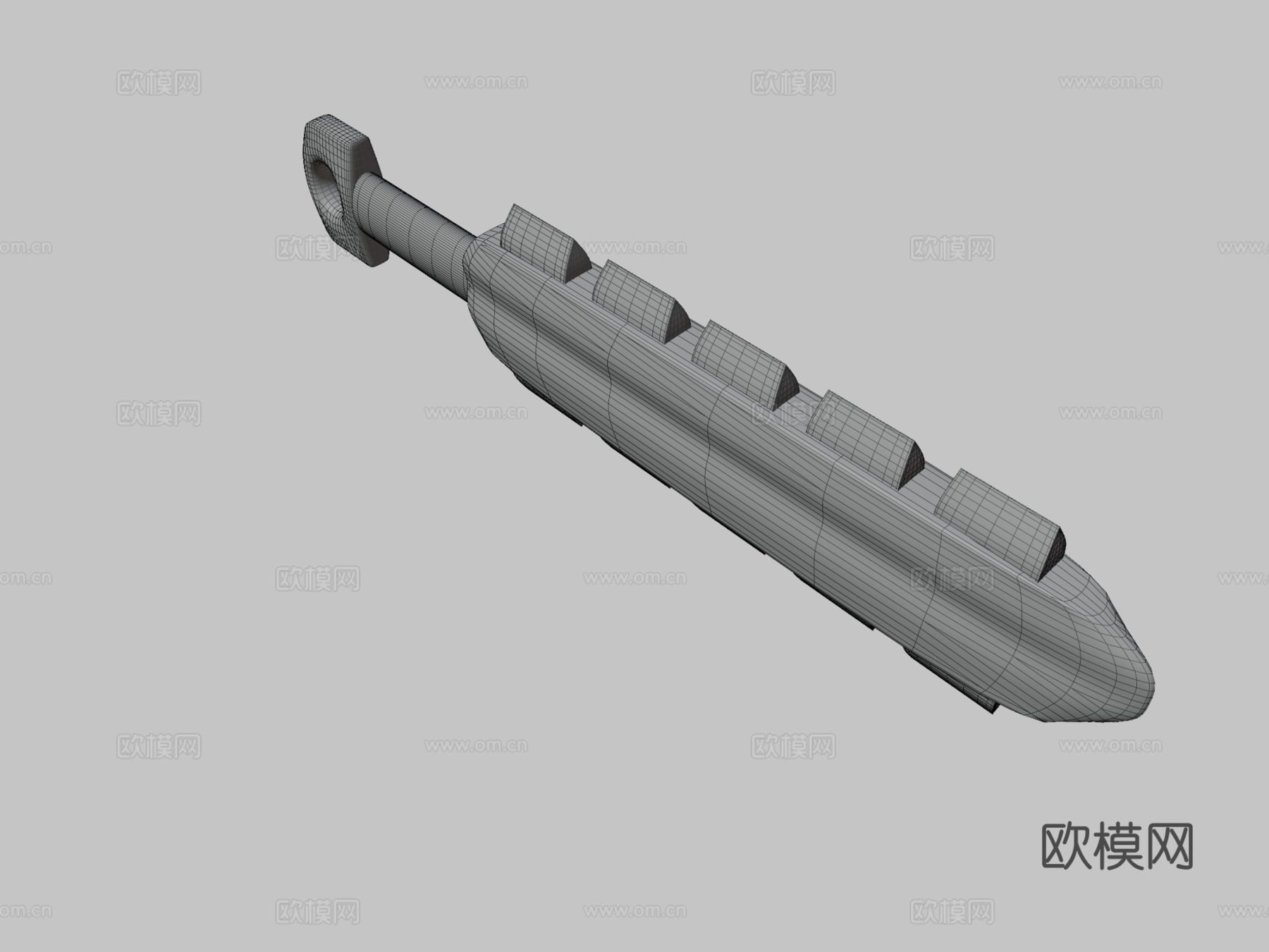 阿兹特克风格战斧3d模型下载（渲染图3）