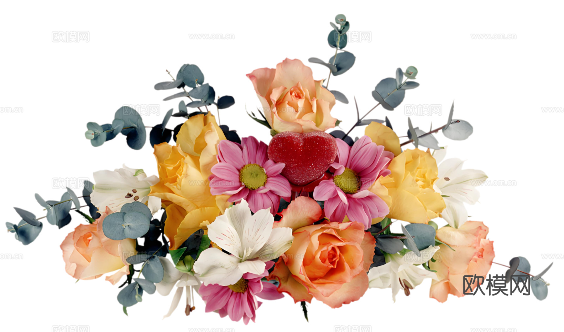 现代花卉植物PNG免抠下载