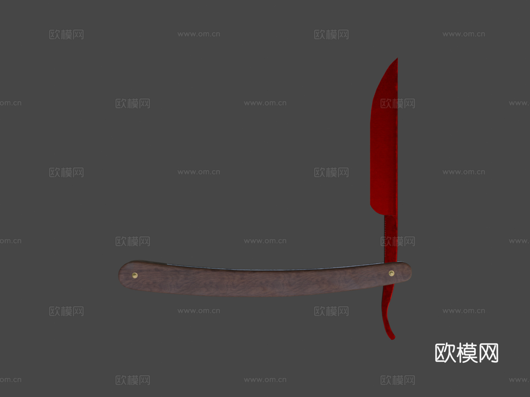 直剃刀木质版辐射迈阿密3d模型下载（渲染图7）