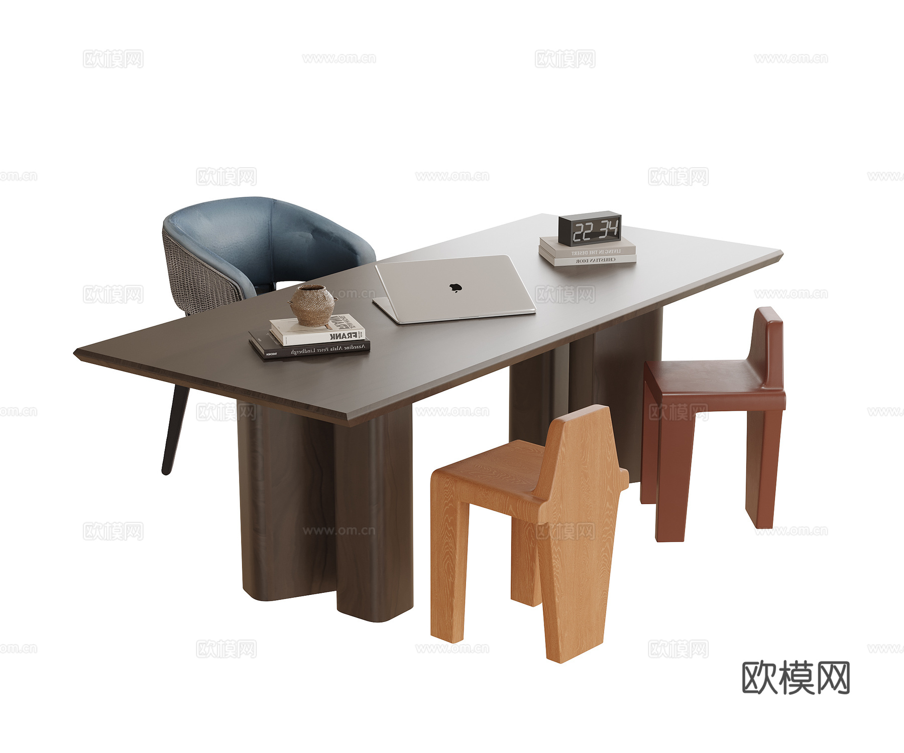 现代书桌椅su模型