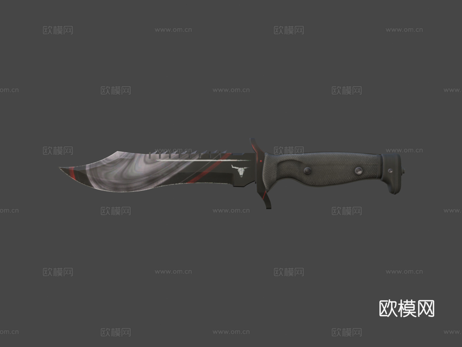 鲍伊猎刀苏格兰纹4号3d模型下载（渲染图7）