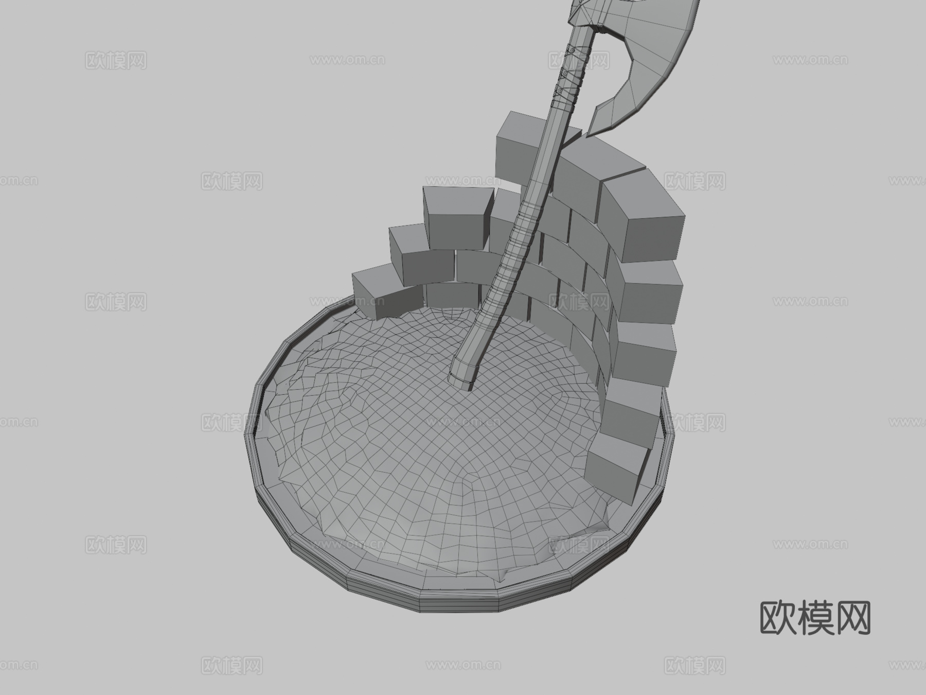 维京战斧3d模型下载（渲染图3）