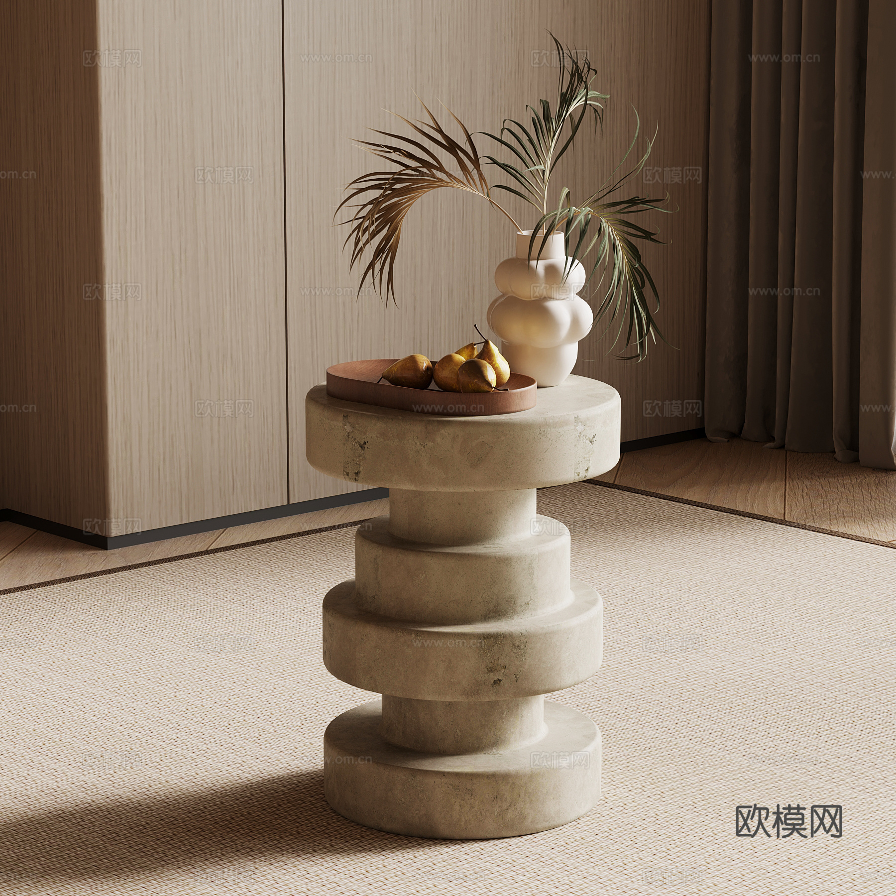 侘寂边几3d模型