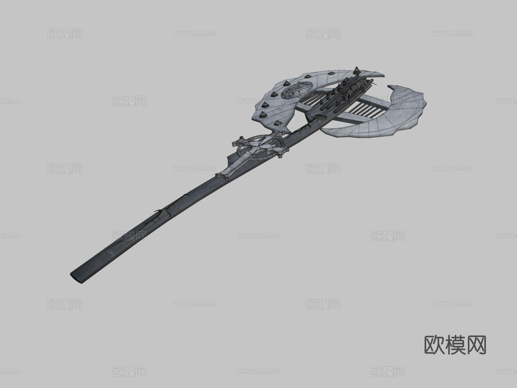 驱魔斧3d模型下载（渲染图2）