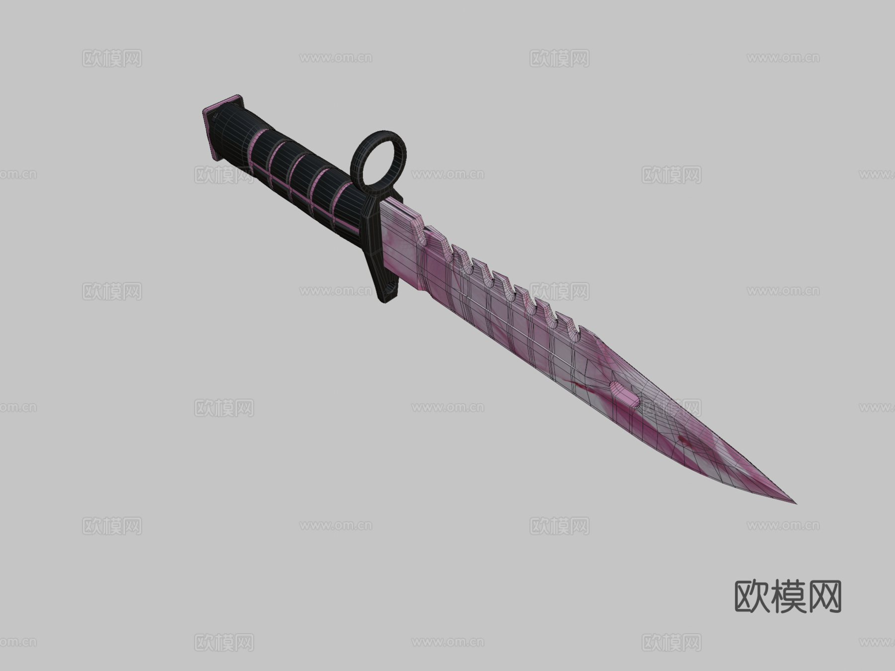 M9刺刀3d模型下载（渲染图2）