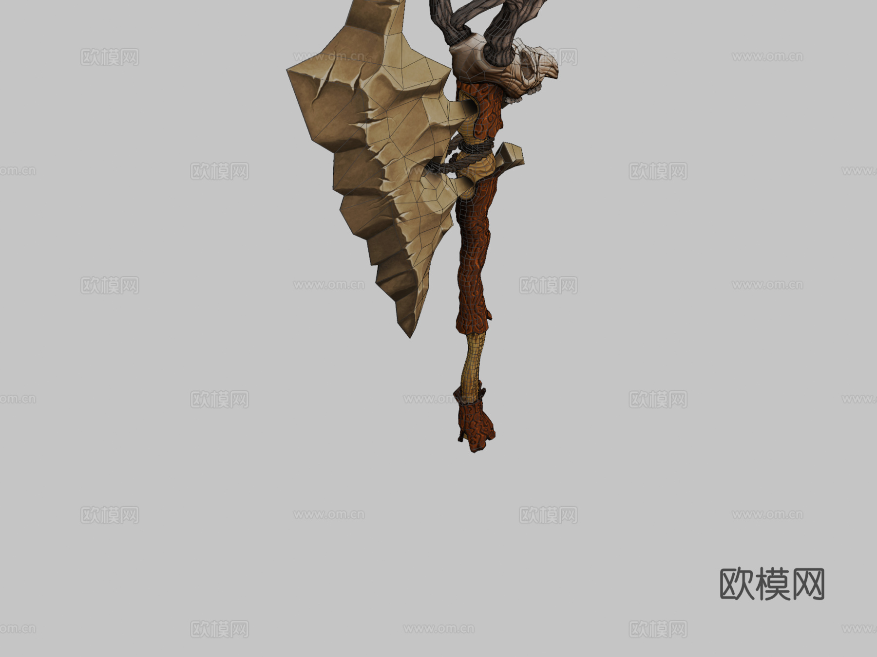 卡拉尔之战斧传奇神器3d模型下载（渲染图2）