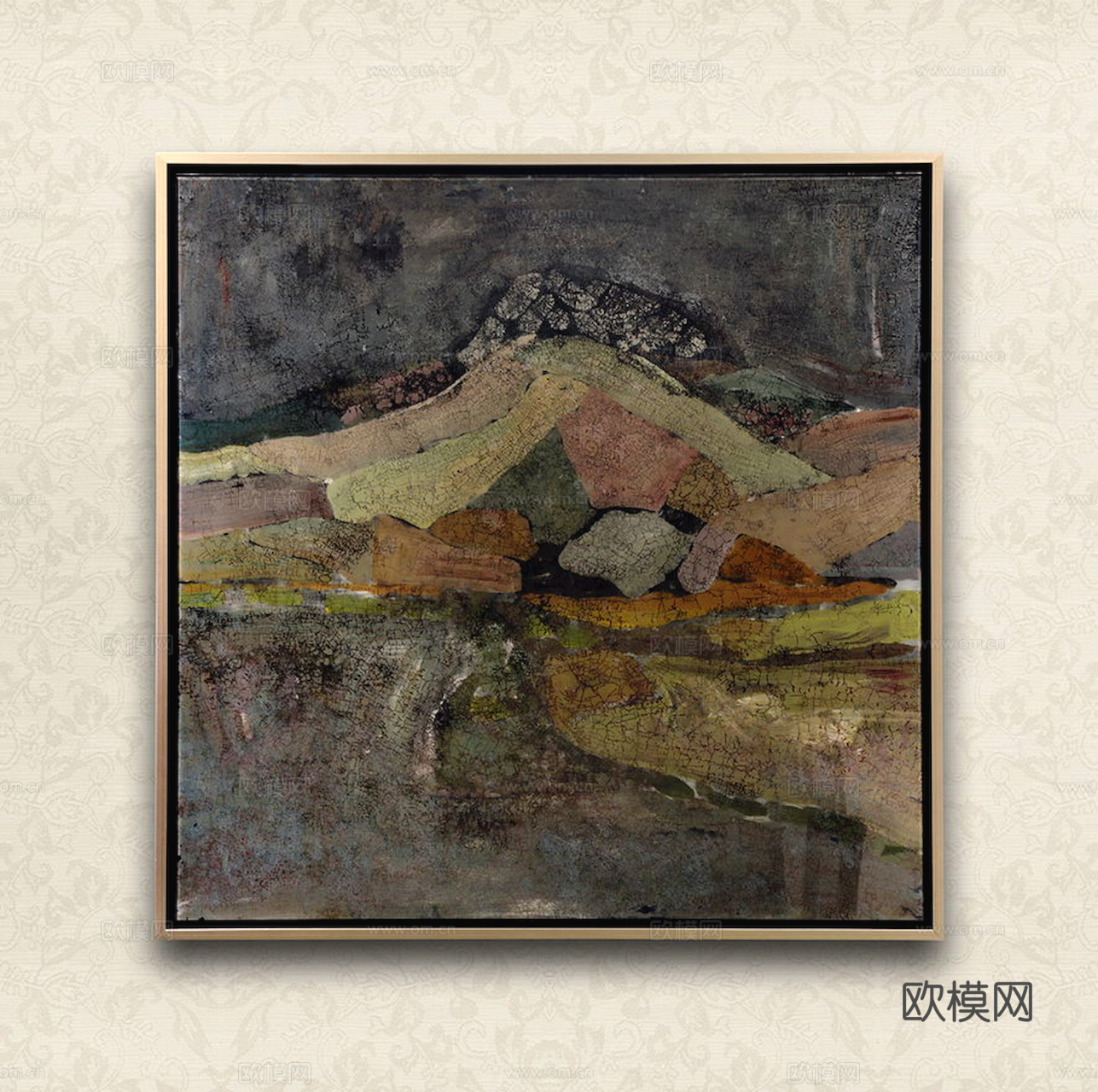 中式新中式挂画壁画字画山水花鸟背景墙壁纸装饰画抽象画油画下载
