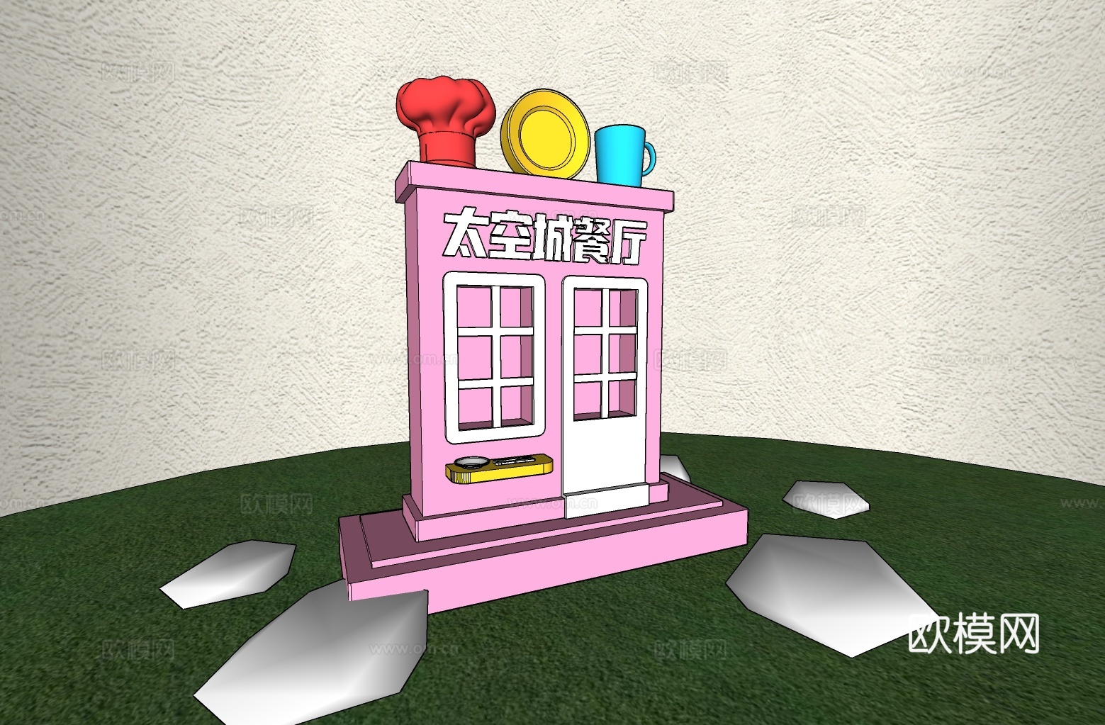 科技美陈 科技导视 公园导视 美陈导视 美陈打卡su模型