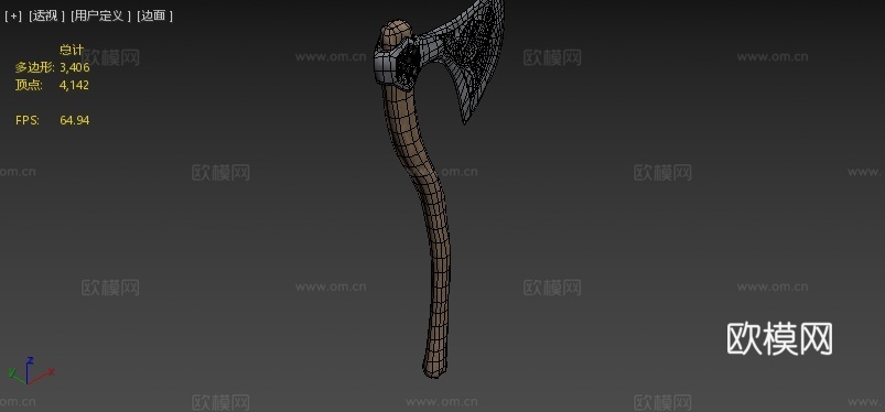 战斧3d模型下载（渲染图4）