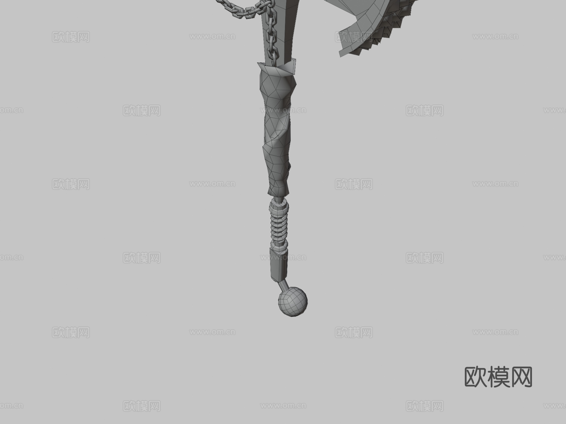 采集工具离合斧3d模型下载（渲染图3）