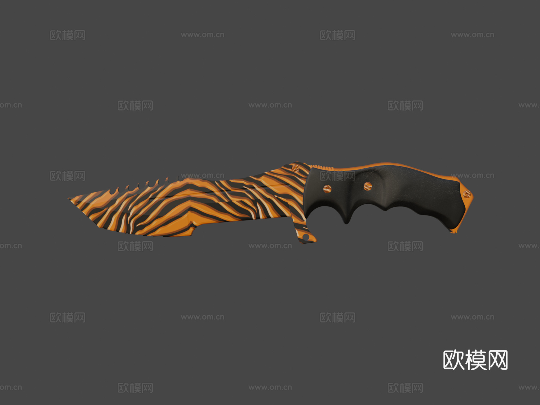 猎人刀擦伤橙3d模型下载（渲染图6）