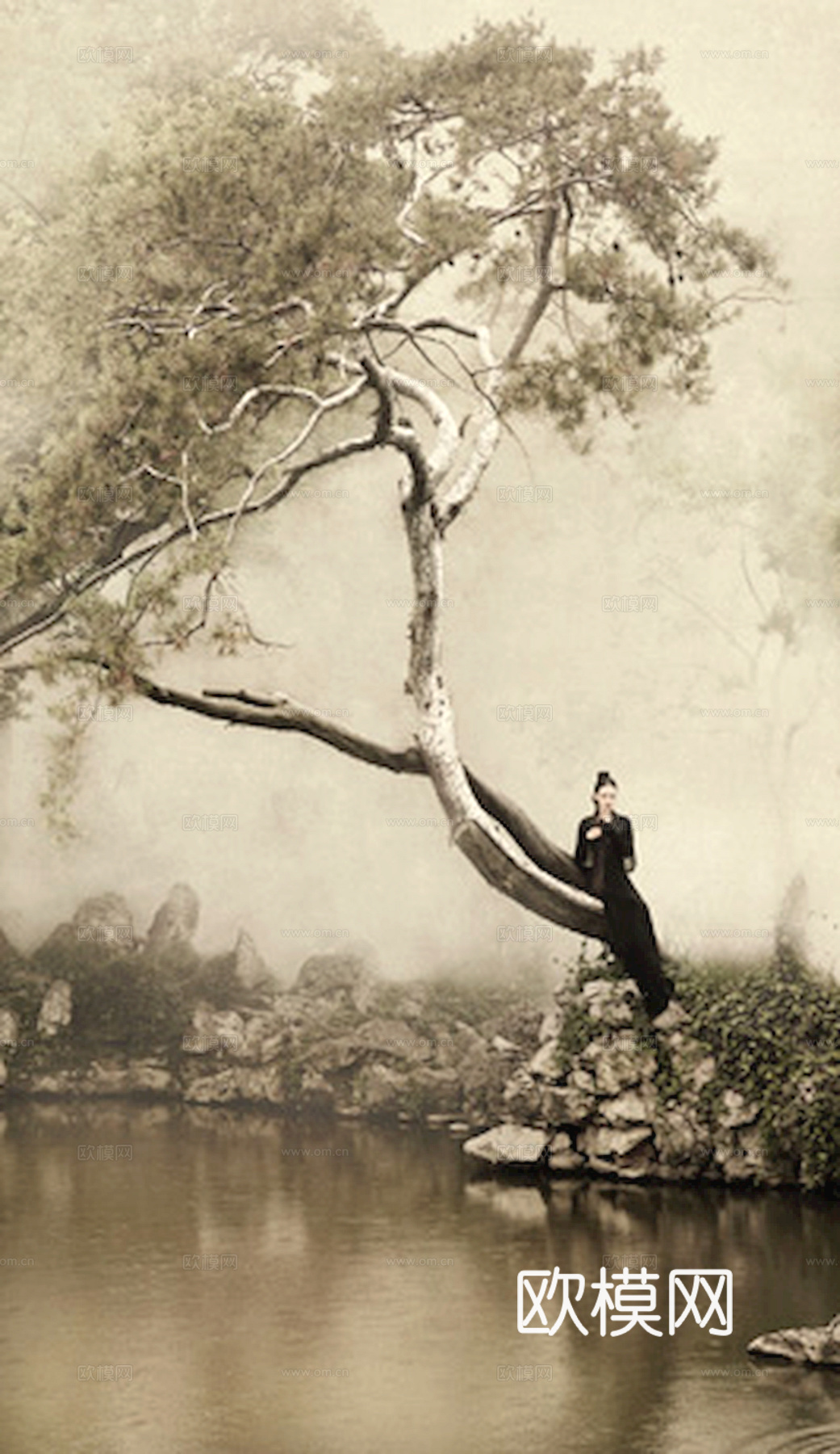 中式新中式挂画壁画字画山水花鸟背景墙壁纸装饰画抽象画油画下载