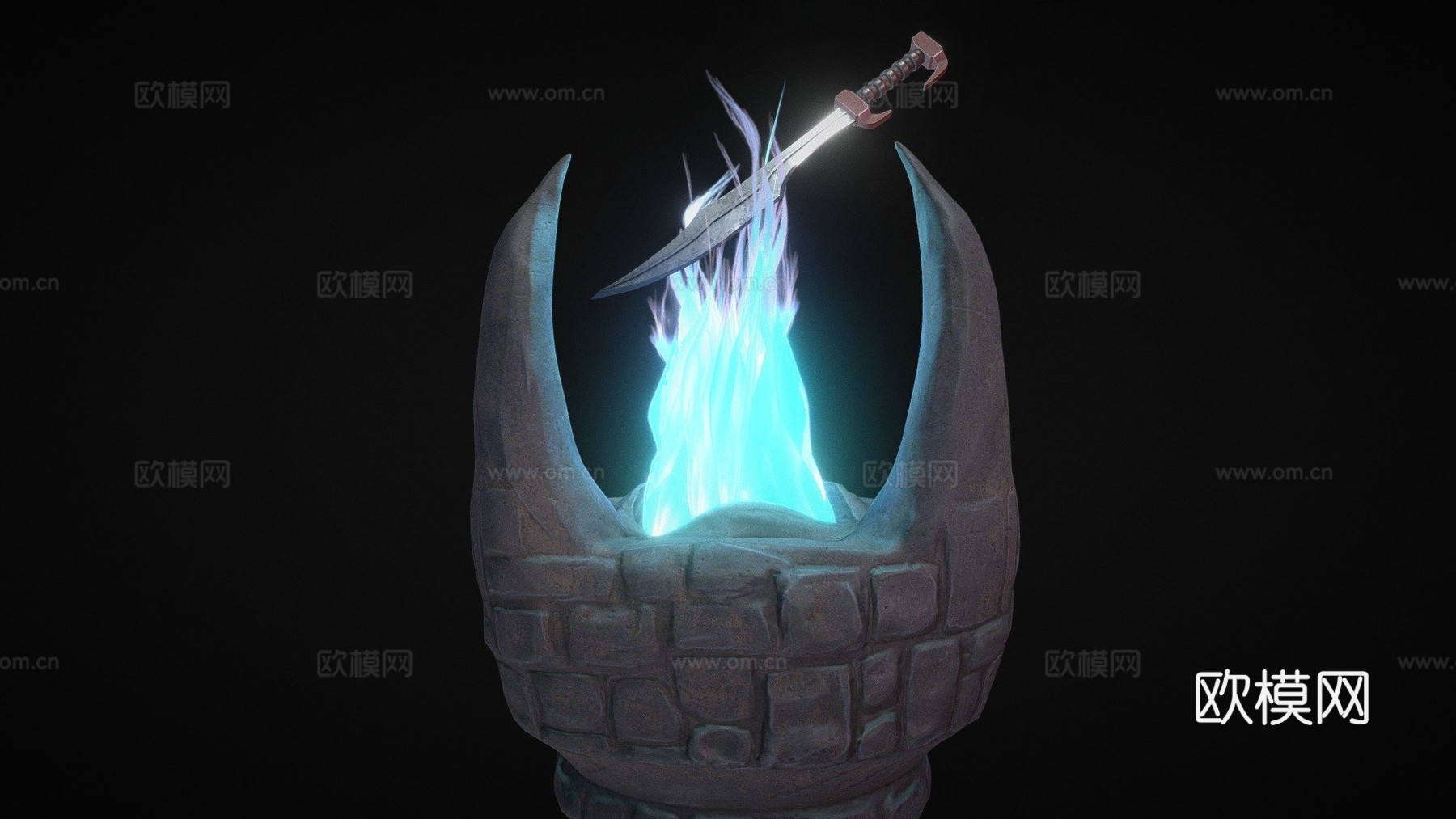 剑塔3d模型下载（渲染图1）