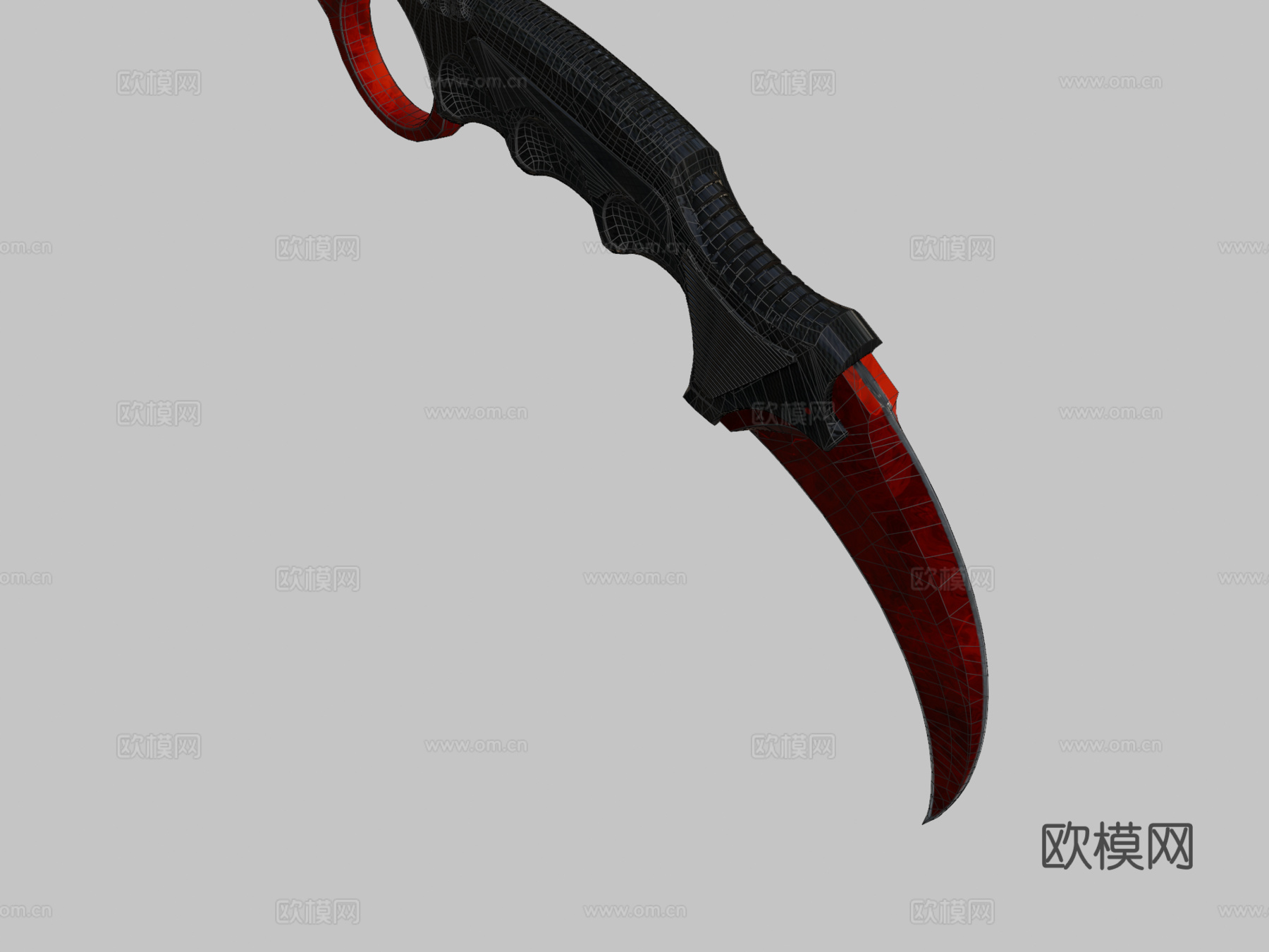 迷雾宝石爪刀3d模型下载（渲染图2）