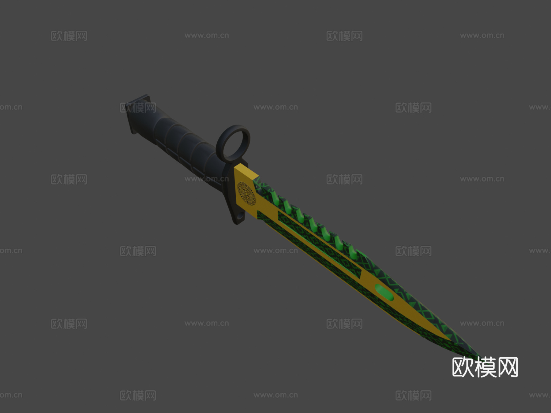 M9刺刀伊费乌拉3d模型下载（渲染图6）