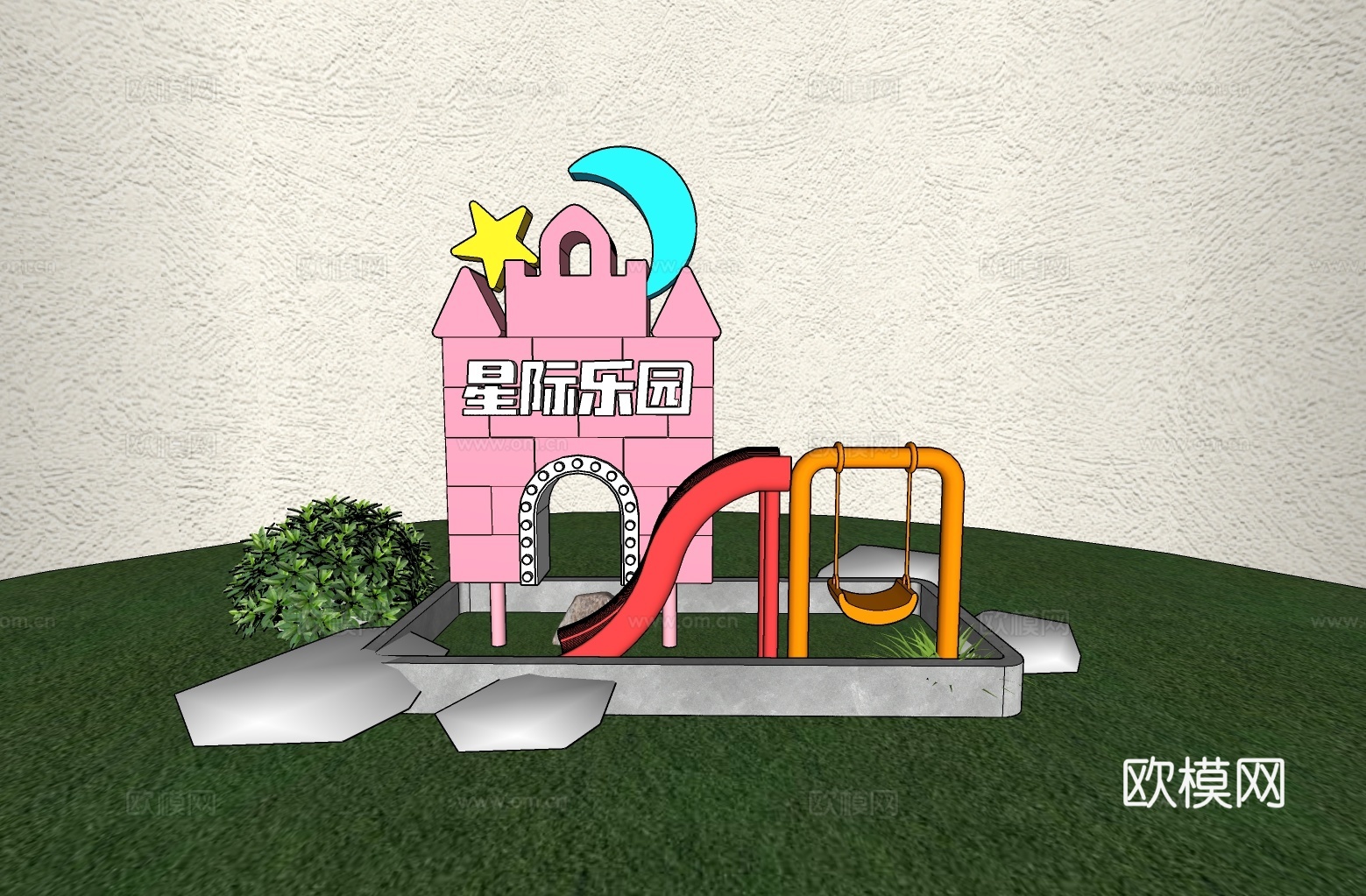 科技美陈 科技导视 公园导视 美陈导视 美陈打卡su模型