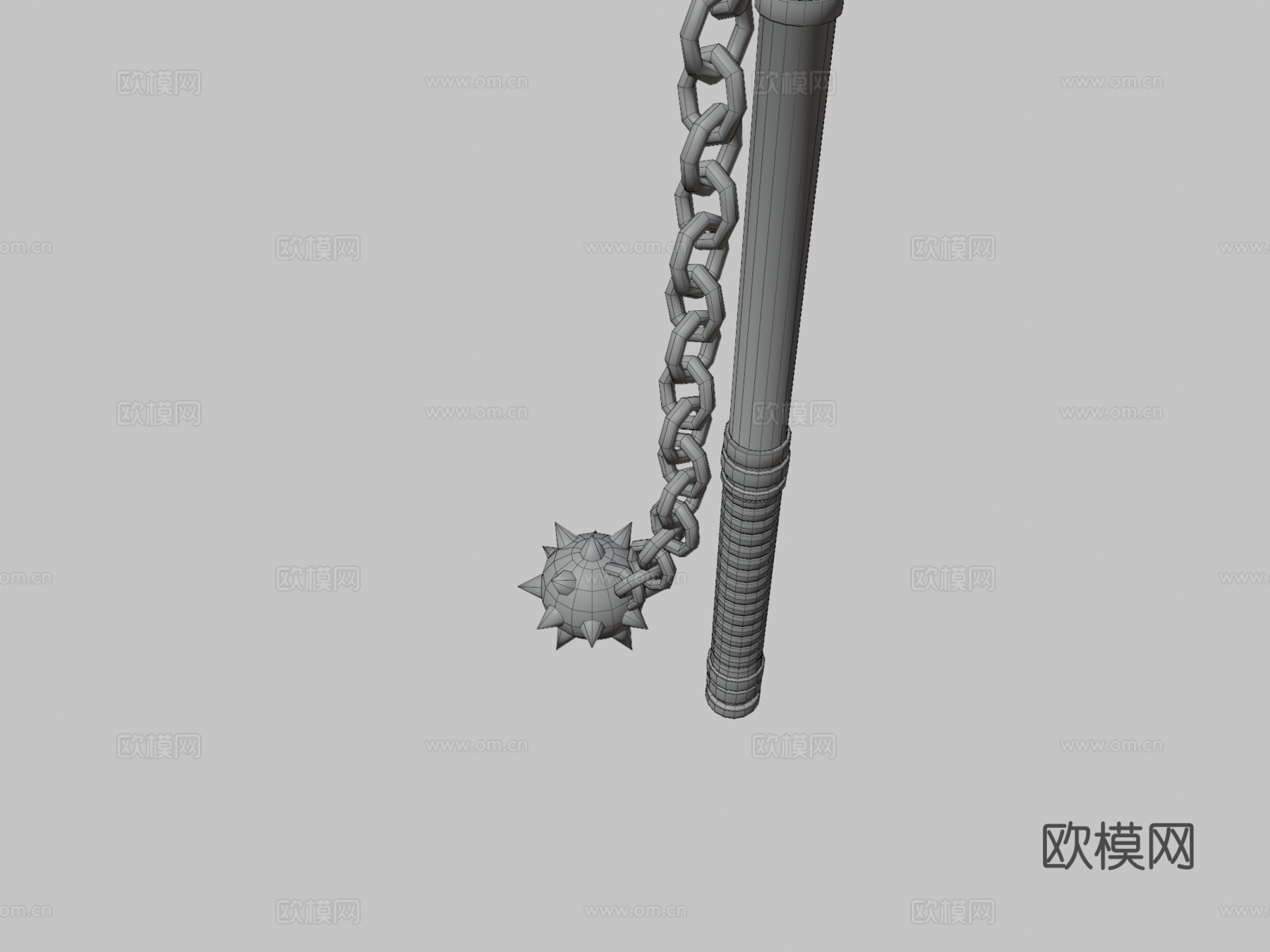 简易连枷3d模型下载（渲染图3）