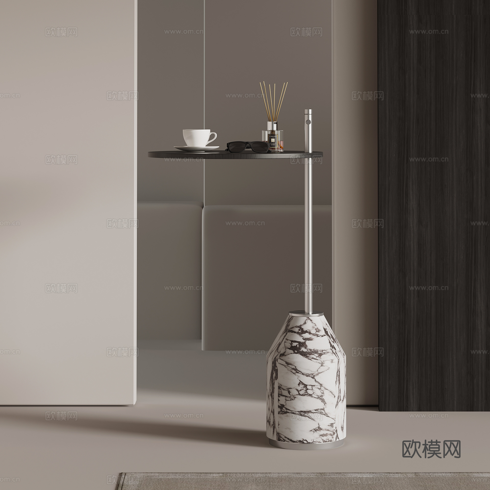 现代意式边几 角几圆几su模型