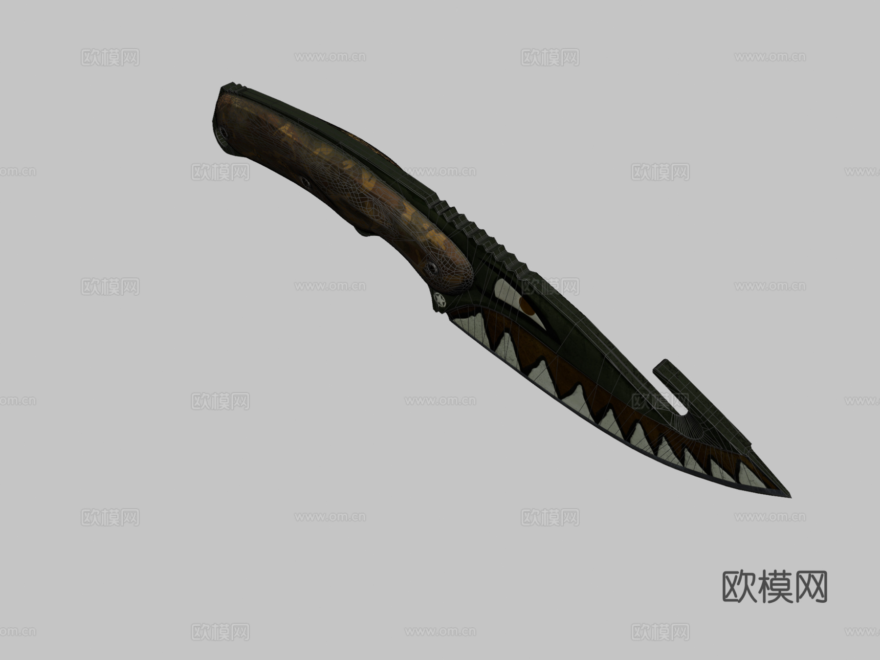 肠刀白色反抗3d模型下载（渲染图2）