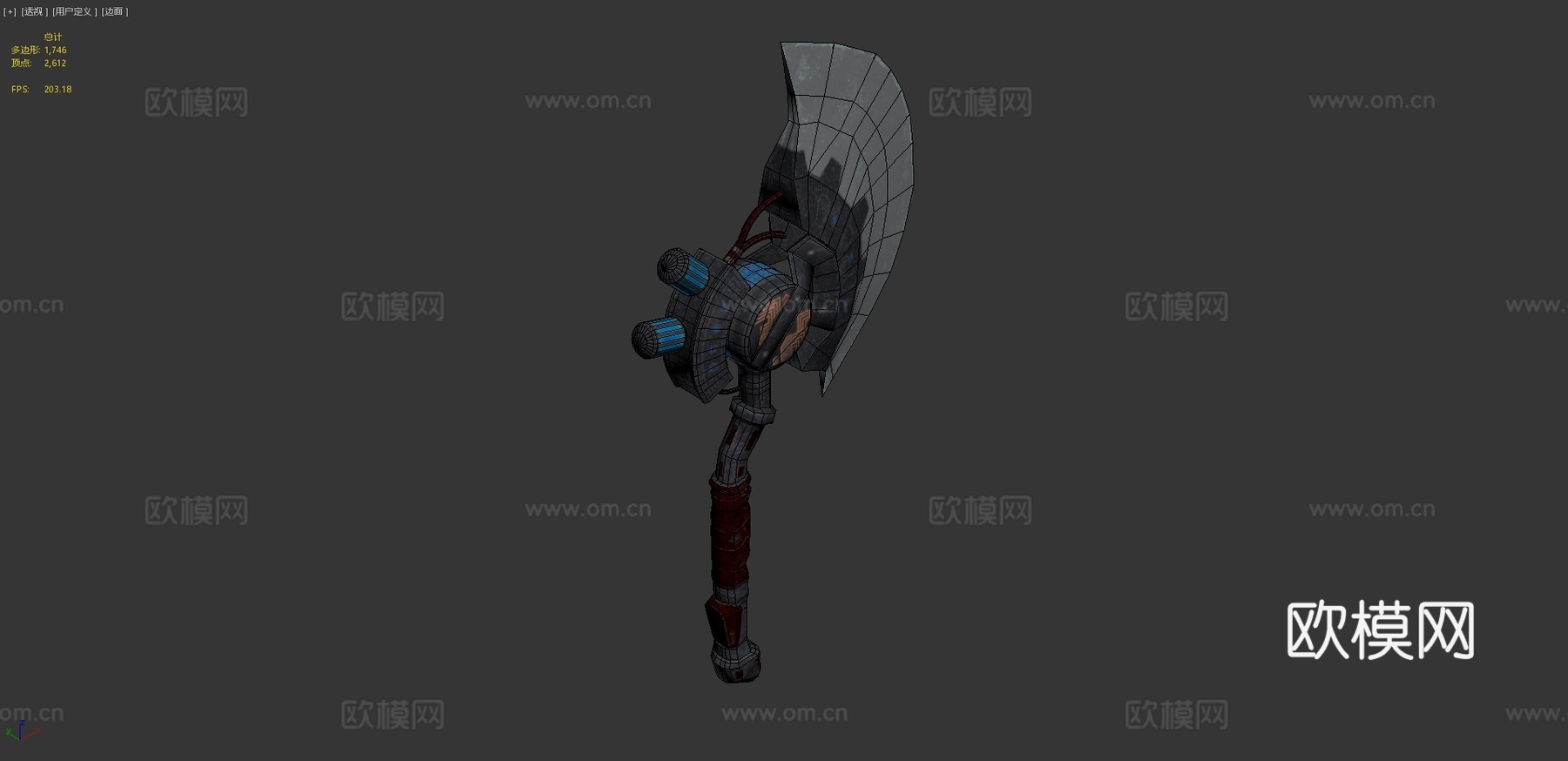 冰战斧3d模型下载（渲染图4）