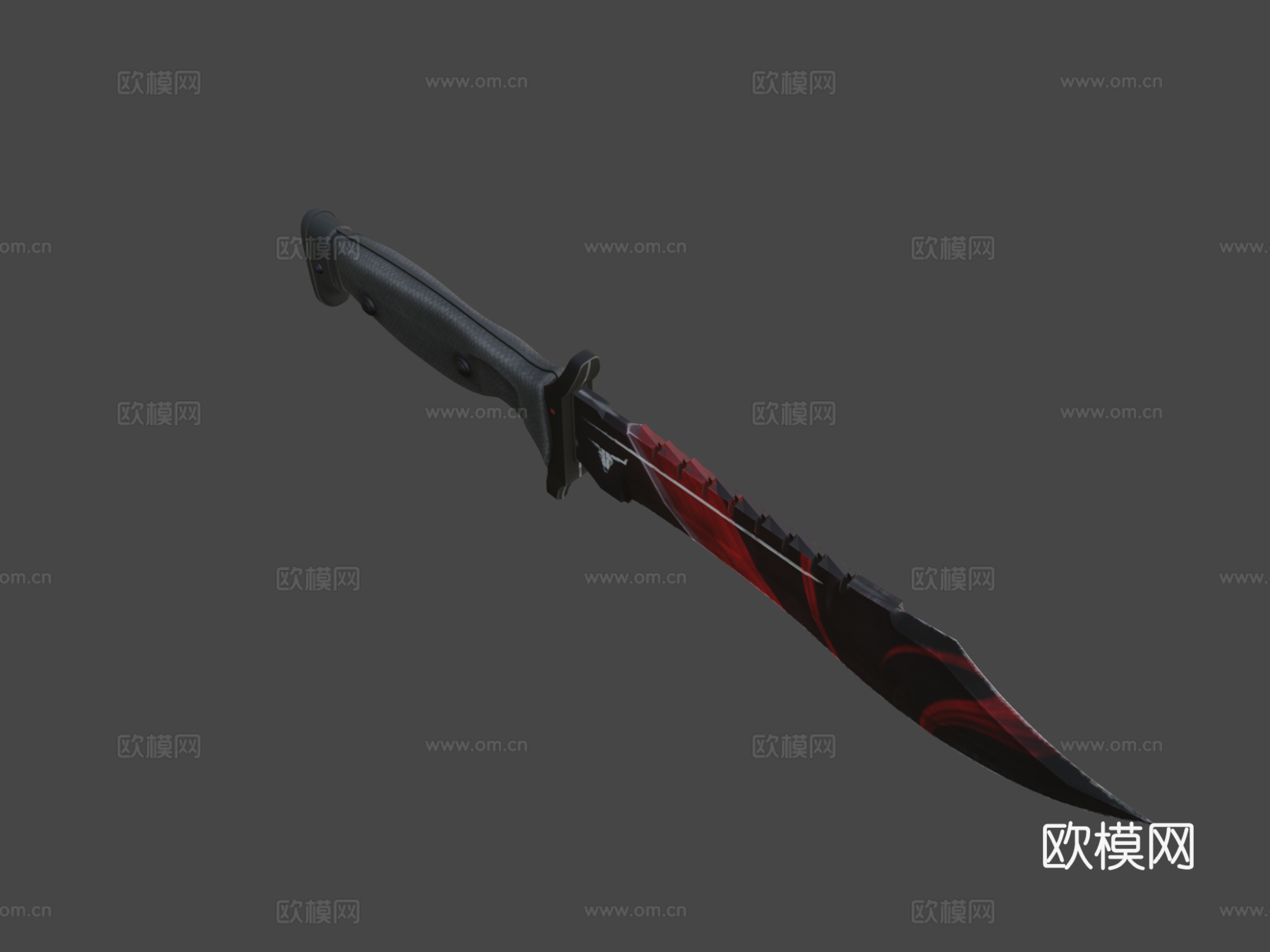 鲍伊猎刀苏格兰纹2号3d模型下载（渲染图8）