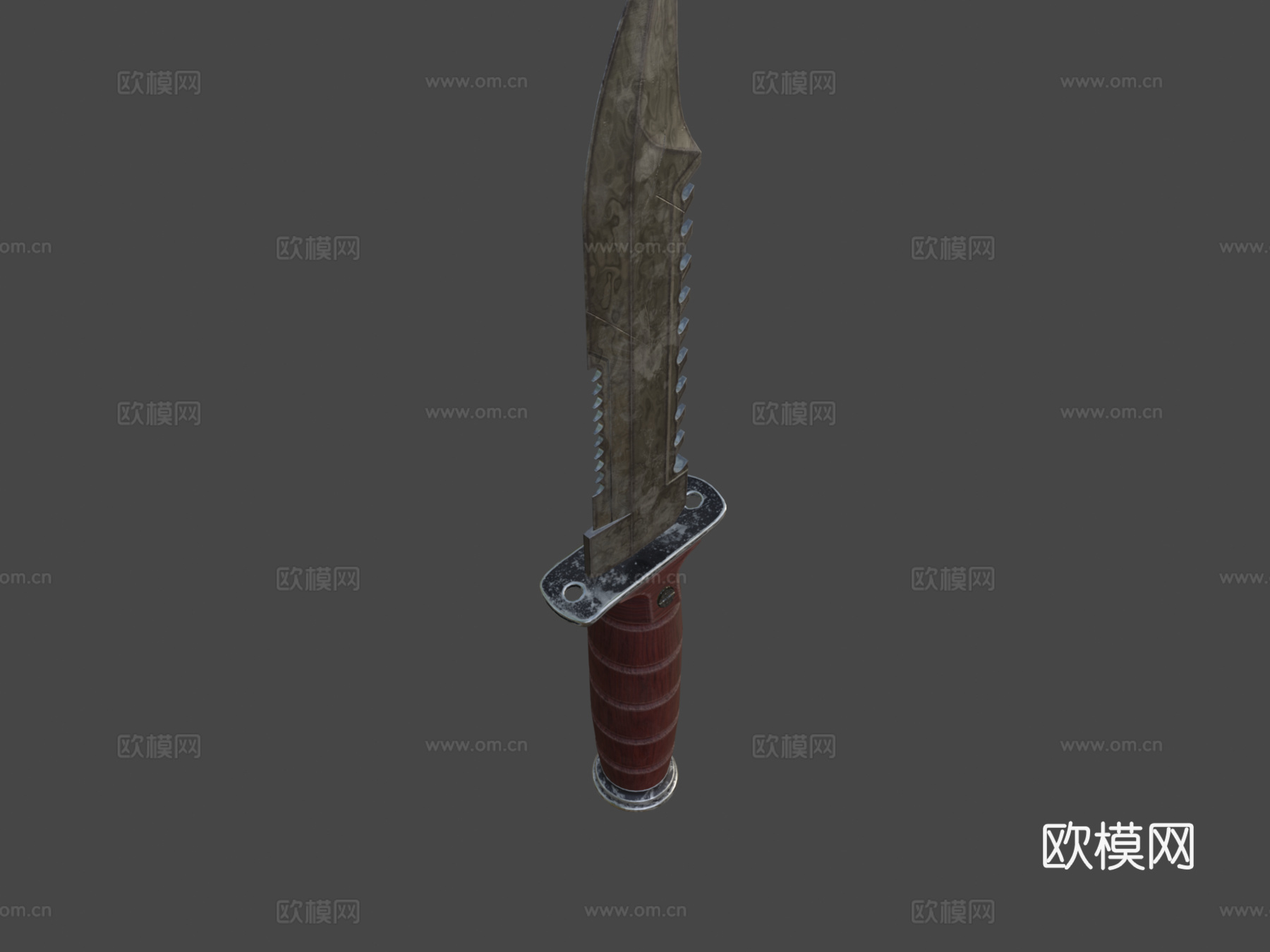 军刀低多边形3d模型下载（渲染图8）