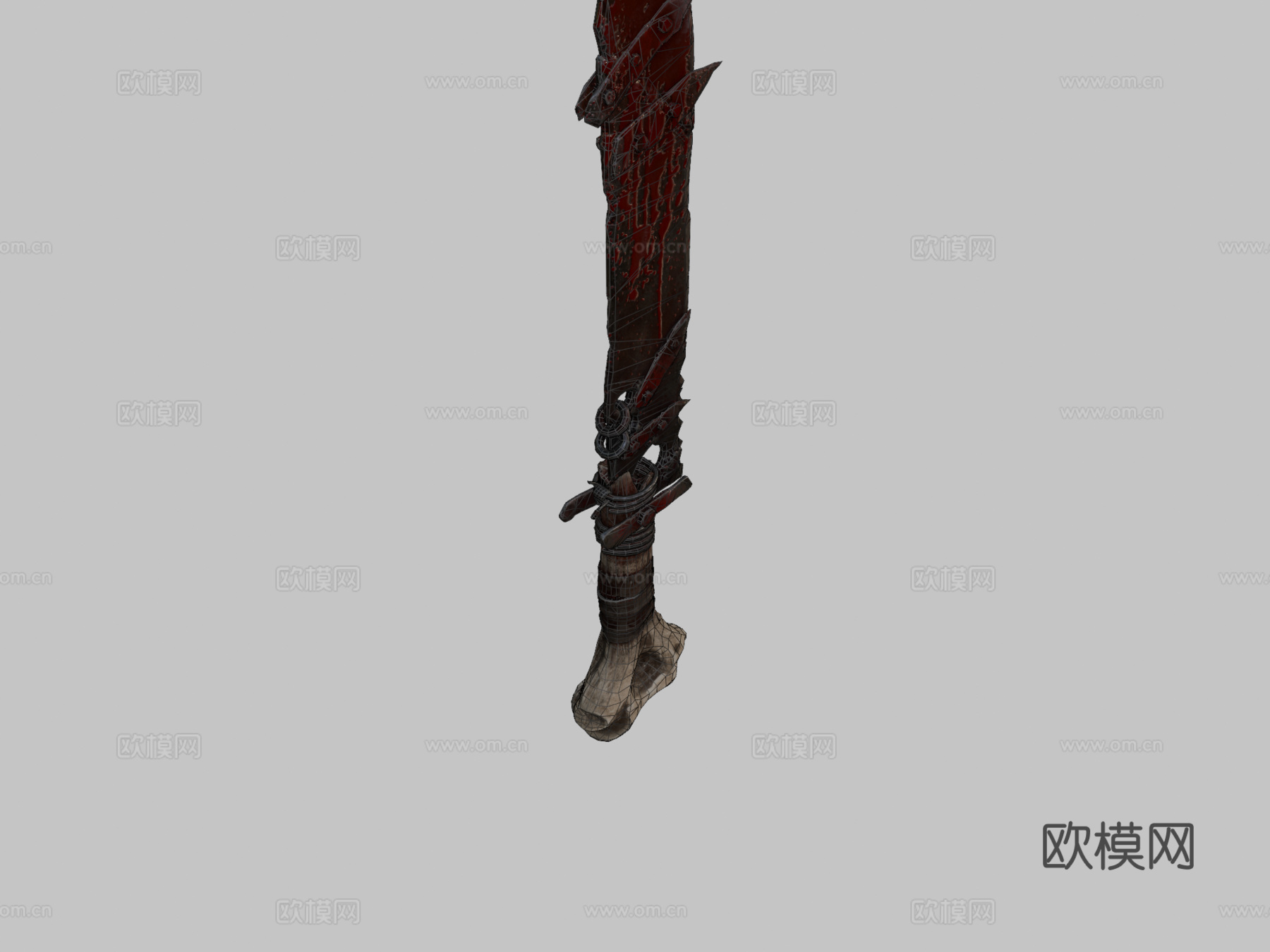 定制砍刀套装刀3d模型下载（渲染图2）